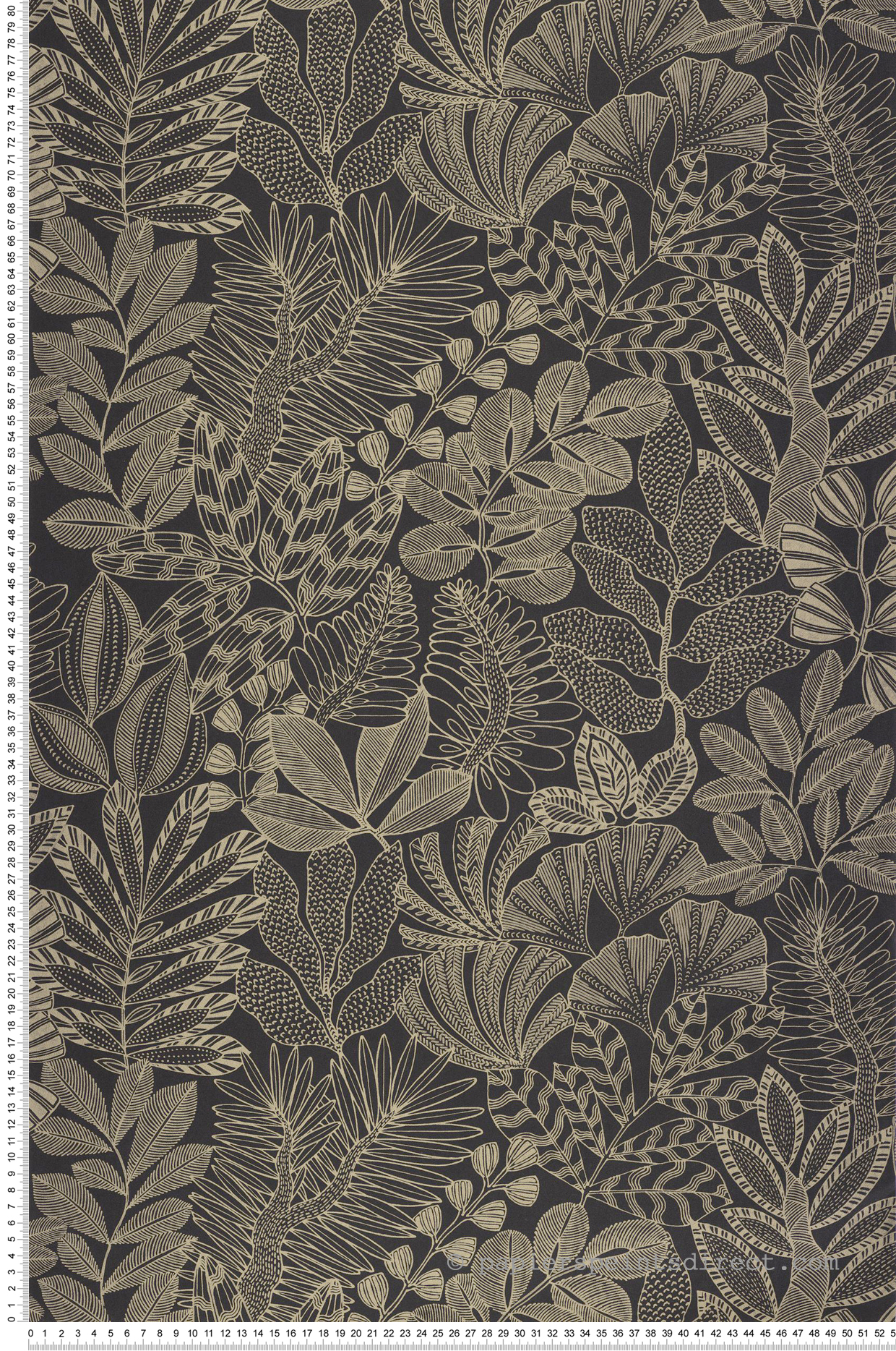 Papier peint Golden Jungle noir doré - Moonlight 3 de Casélio | Réf. MNL3107169265