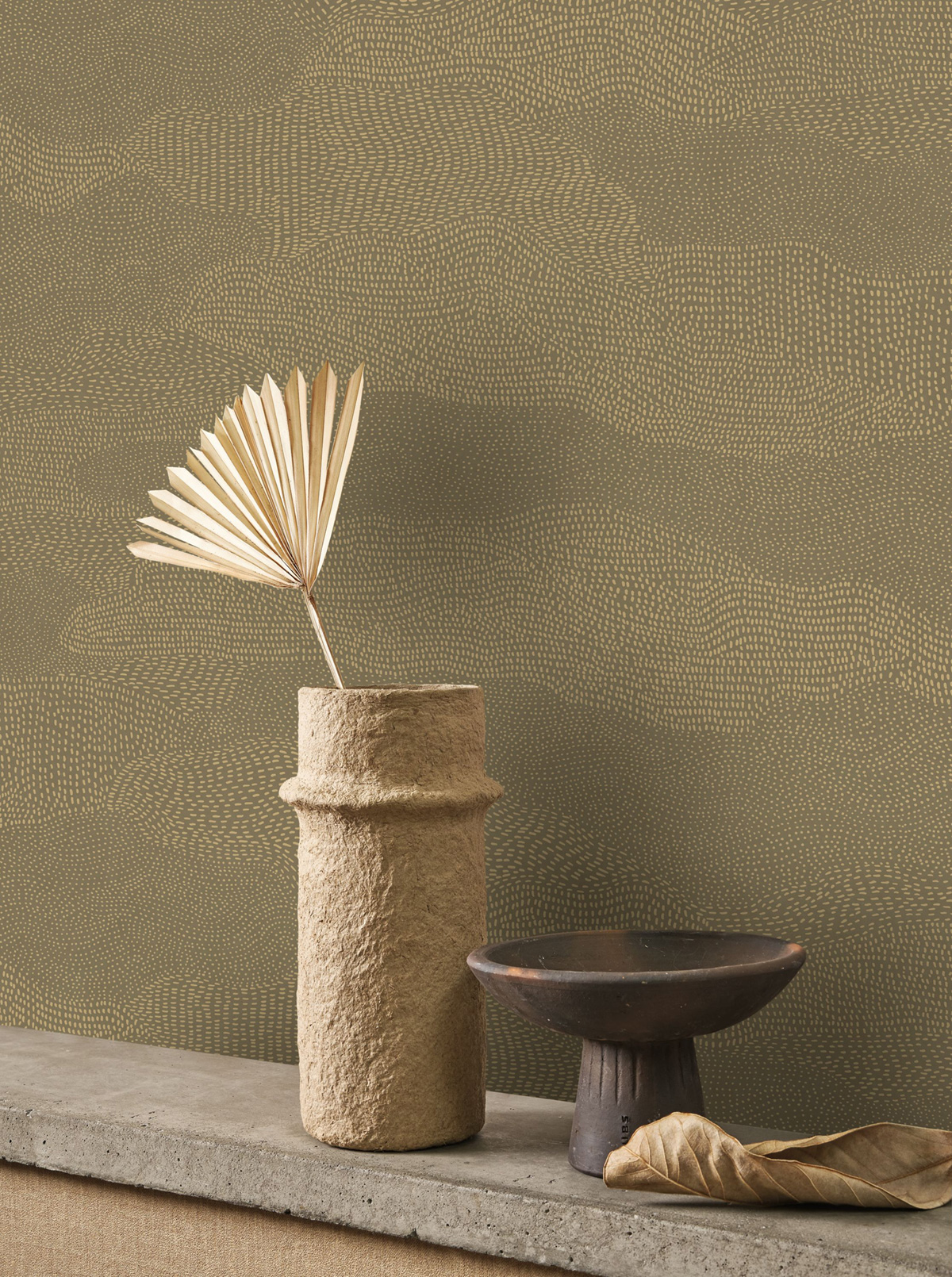 Papier peint Nuage Nubio kaki doré - Matera de Casadéco | Réf. MATA201137676