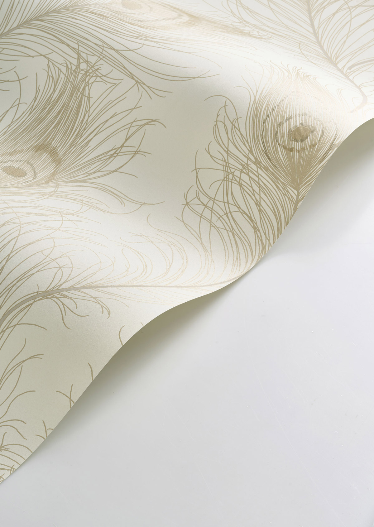 Papier peint Plume Paon Revue nacré - Années Folles de Casadéco AMBV | Réf. ANFO201072222
