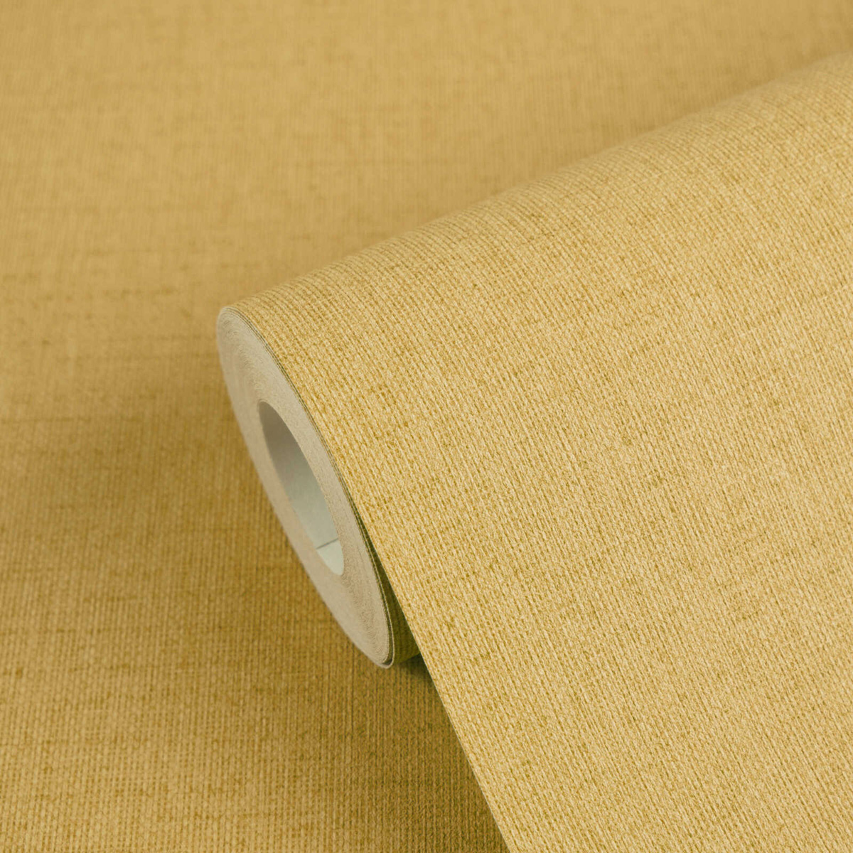 Papier peint Faux Uni Textile moutarde - Vibes & Styles d'A.S. Création AMB6| Réf. AS-792025