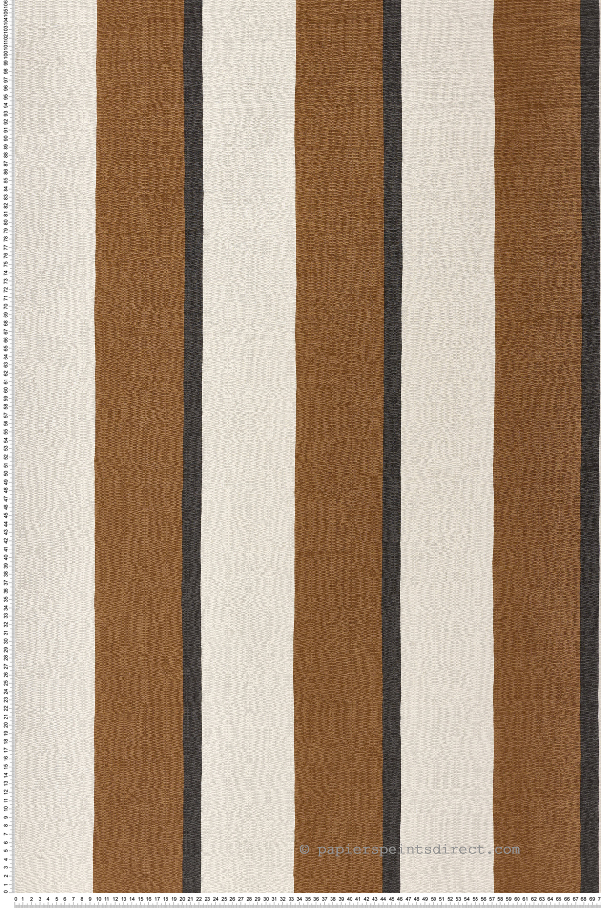 Papier peint Rayures Sinopia camel gris - La Chaux de Casamance | Réf. CAS-76040406