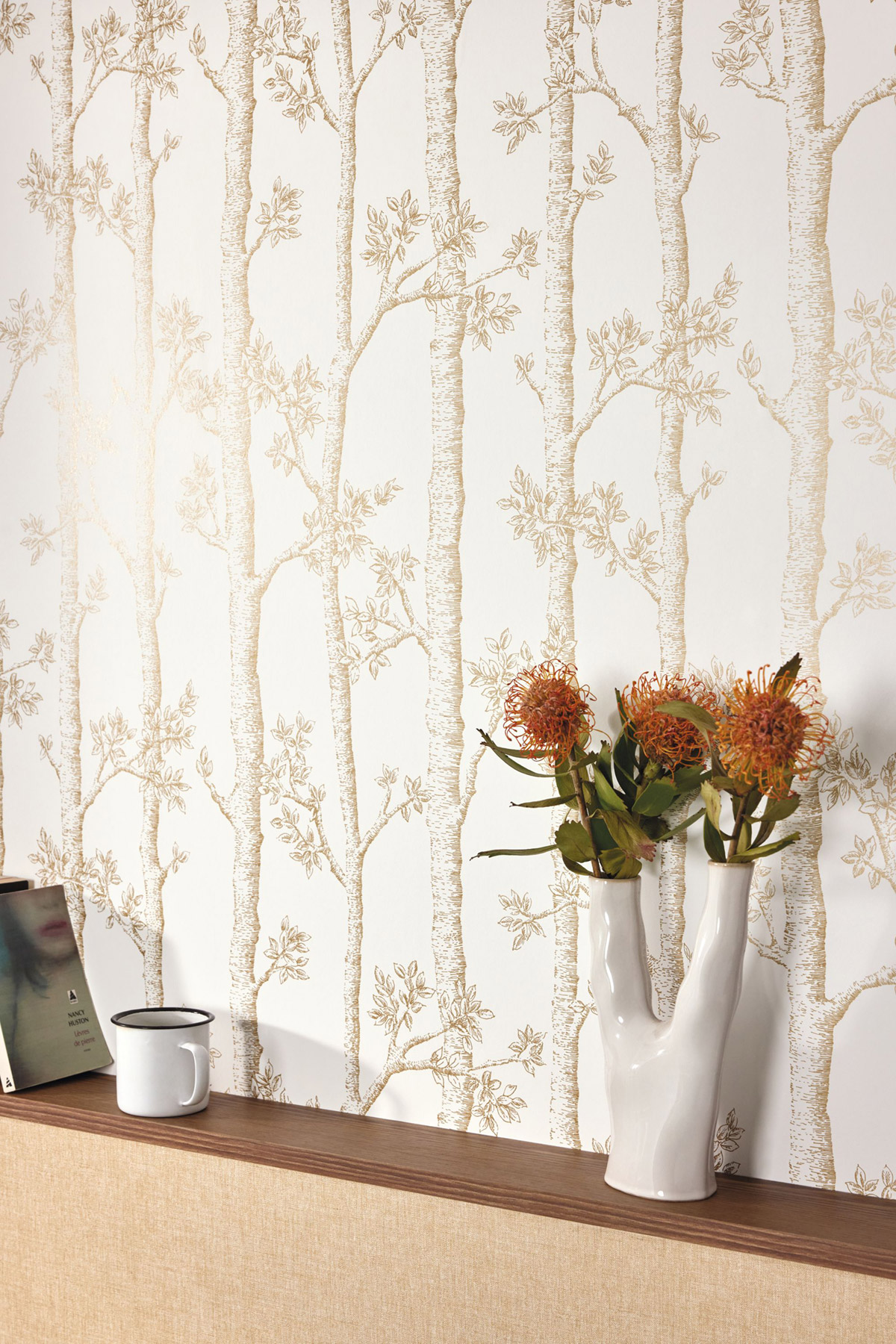 Papier peint Arbre Tronc Automne doré - Balade de Casélio | Réf. BLD106121012