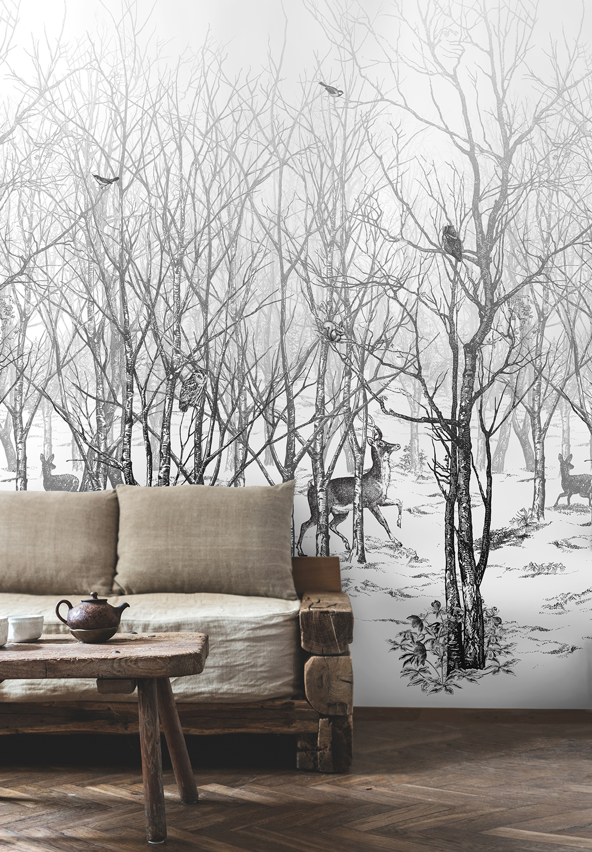 Papier peint panoramique Forêt enchantée - Isidore Leroy AMB2