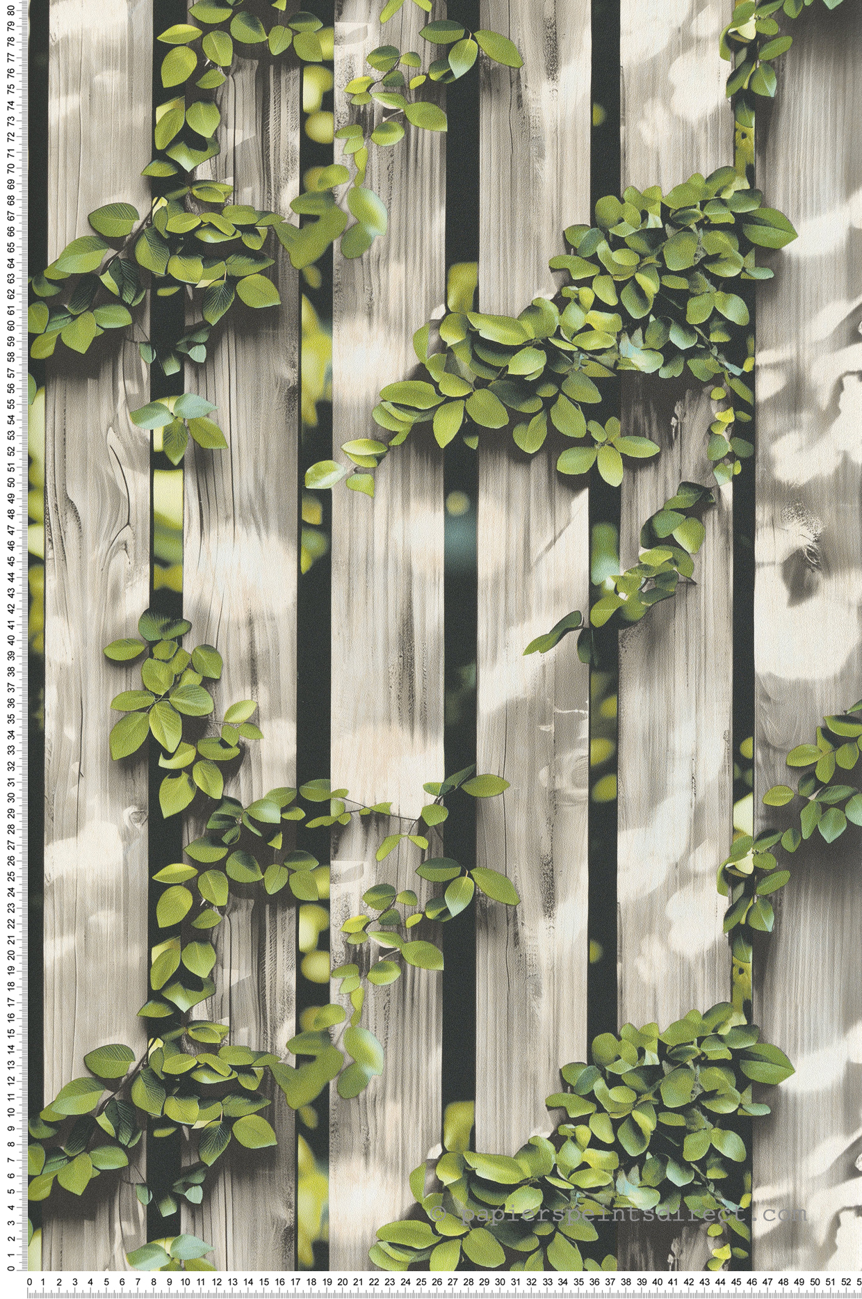 Papier Peint Palissade Végétaux Bois beige - Illusion d'Ugépa | Réf. UGP-M88907