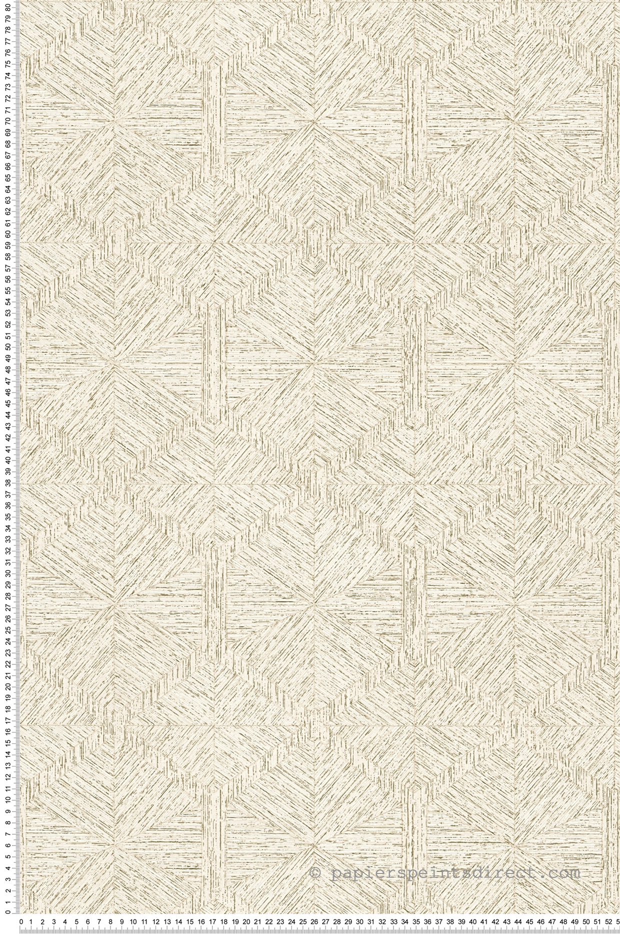 Papier peint Ethnique Géométrique crème et argenté - My Home My Spa d'A.S. Création | Réf. SP15838