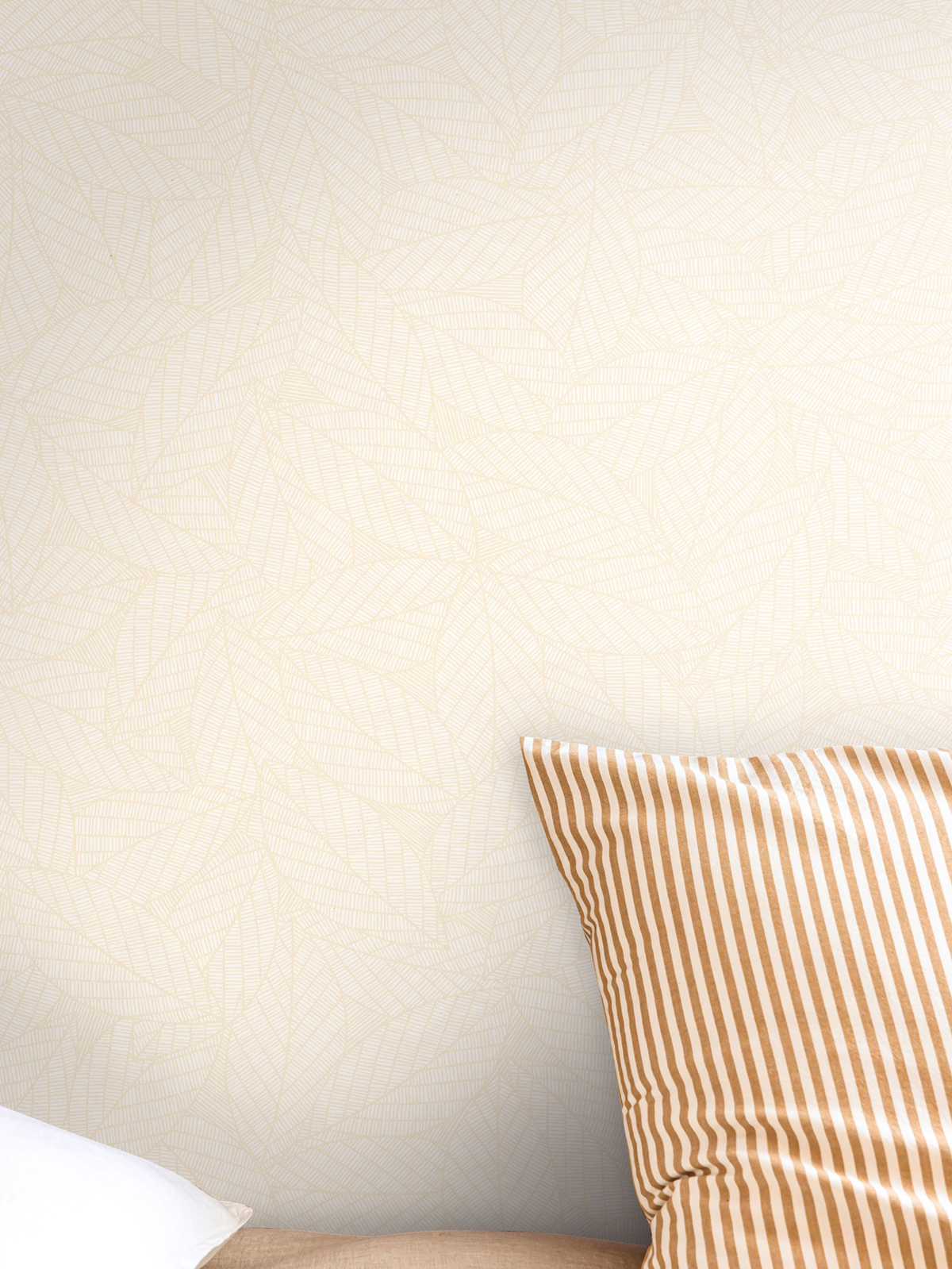 Papier peint Feuille Nervure Delora blanc sable - Elea de Casélio | Réf. ELEA107340000
