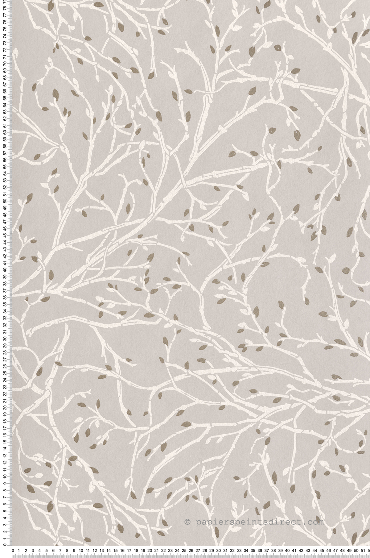 Papier peint Branche Twiggy gris - Folium de Osborne & Little | Réf. OSB-W7339-03
