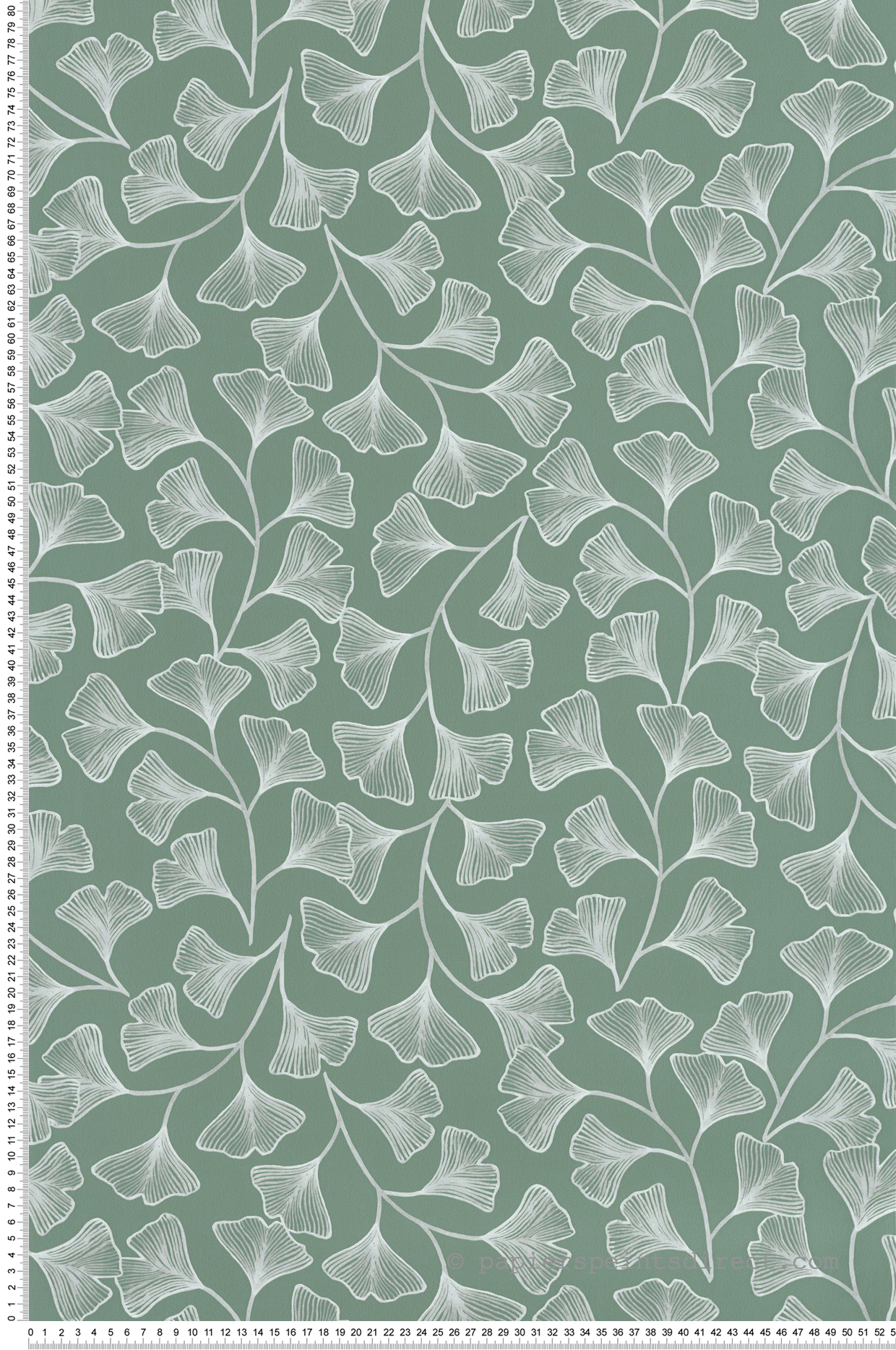 Papier peint Feuille Ginkgo Osaka vert céladon - Green & Co de Casélio | Réf. GCO103917493