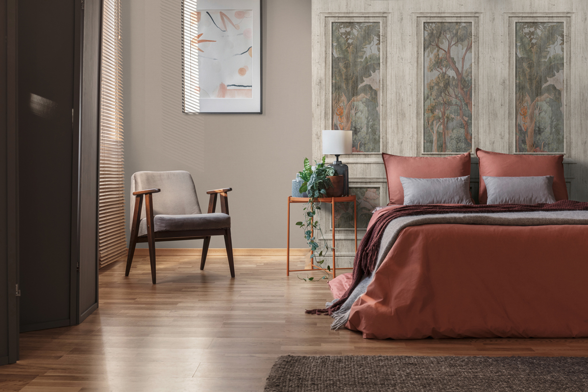 Papier peint panoramique Moulure Peinture Nature grège - Wallpanel d'A.S. Création | Réf. AS-398041