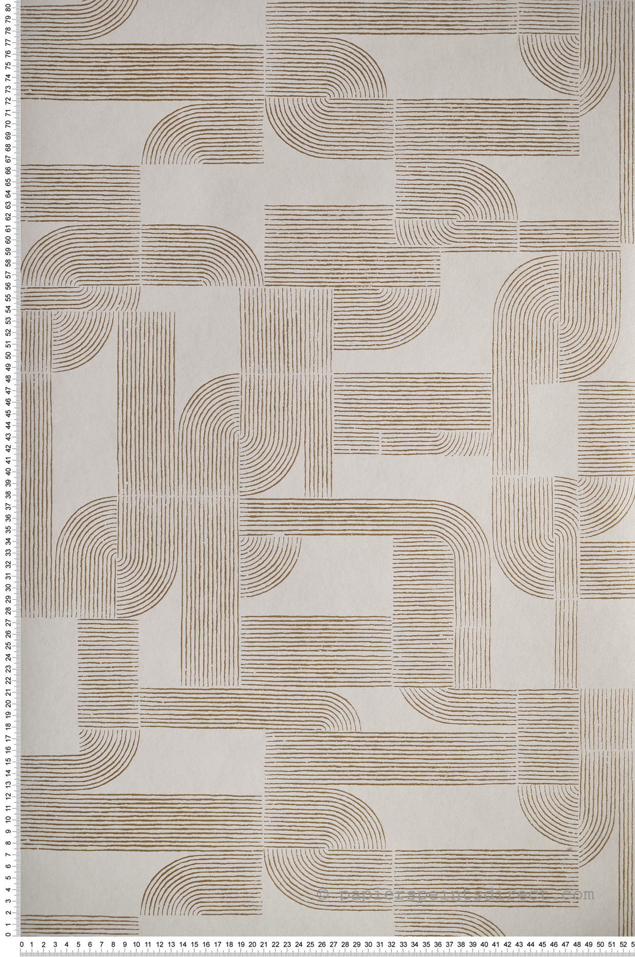 Papier peint Graphique Hector sable doré - Square Jasmin de Casamance | Réf. CAS-75701324