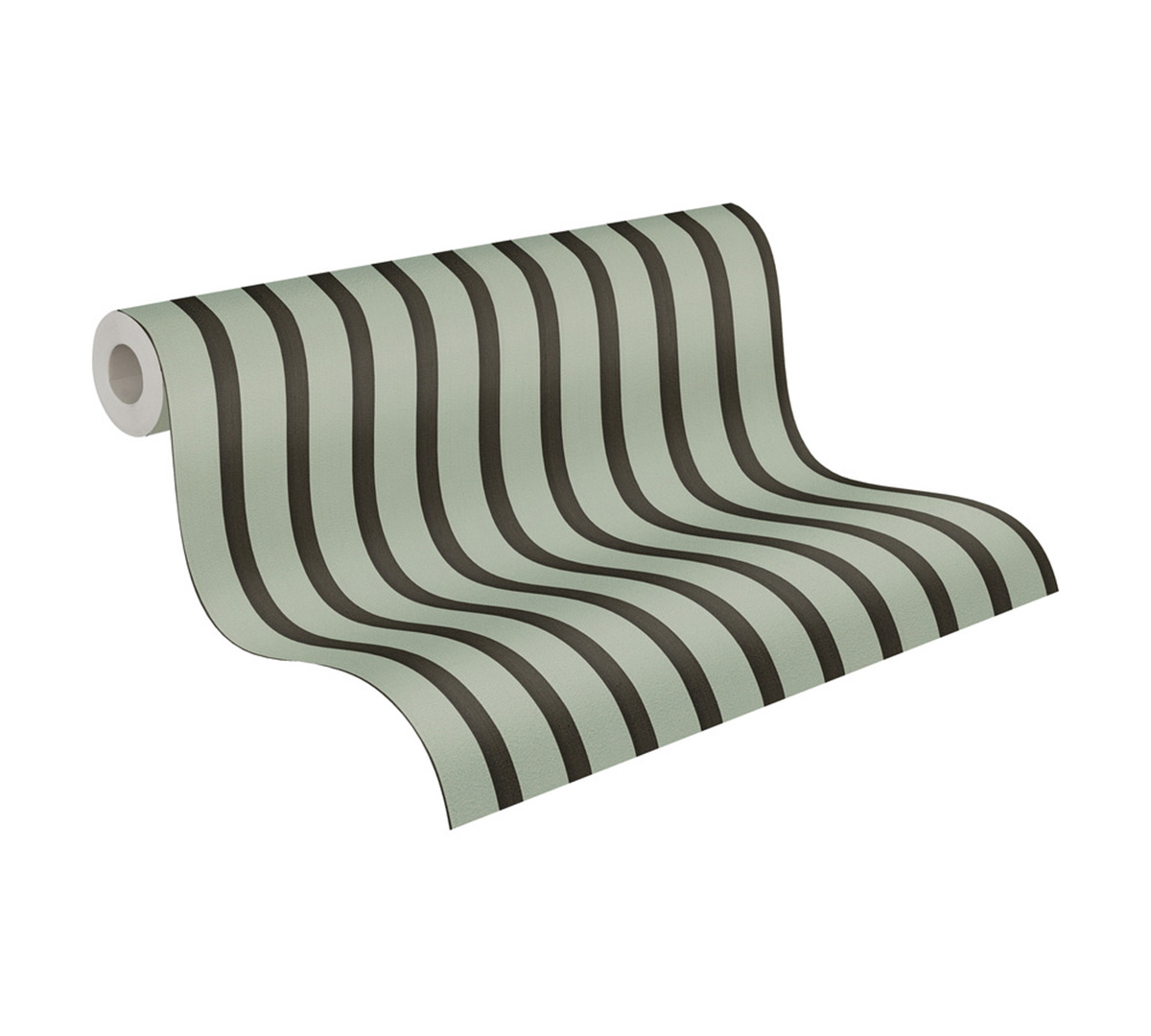 Papier peint Tasseaux Lattes noir vert sauge - Pintwalls 3 d'A.S. Création ROLL | Réf. AS-786282