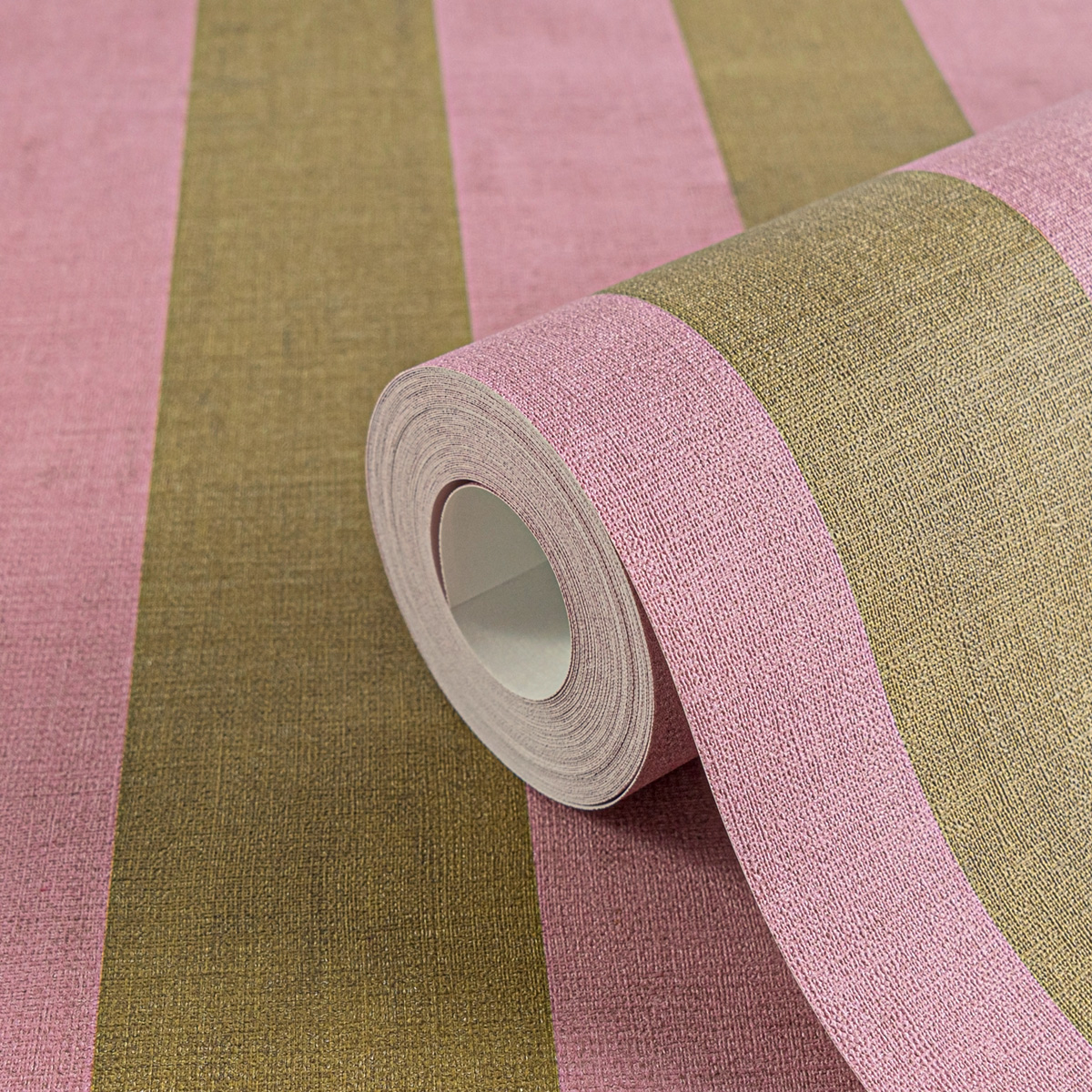 Papier peint Rayures Vintage rose vert avocat - Anna D'Andrea d'A.S. Création AMB4| Réf. AS-782261