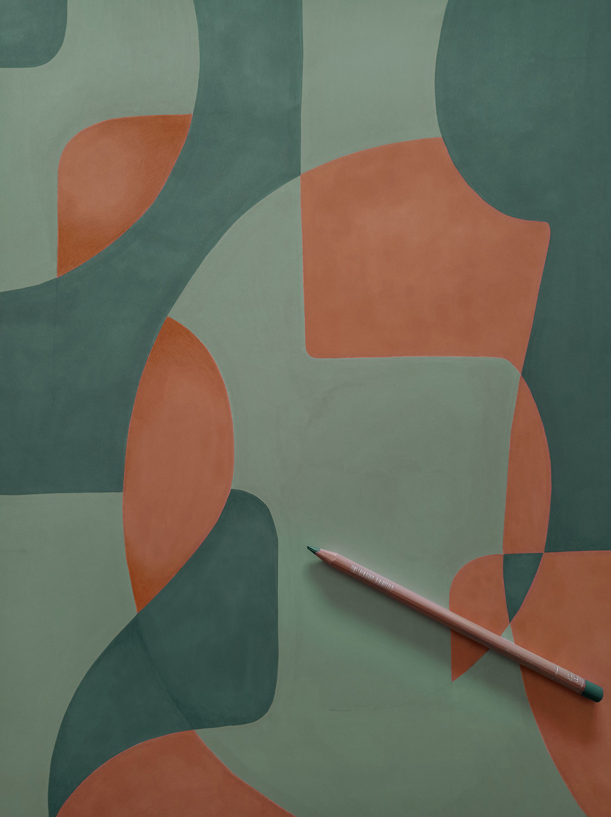 Papier peint Géométrique Art vert et doré - Gallery de Casadéco AMB3 | Réf. GLRY86097503