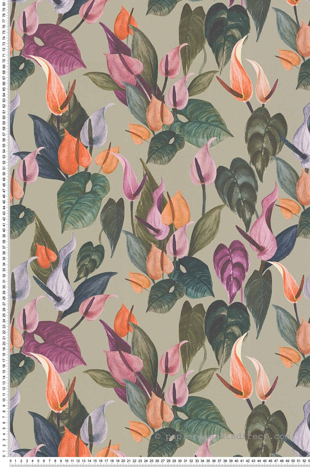 Papier peint Fleurs Anthurium vert - Anna D'Andrea d'A.S. Création | Réf. AS-782102