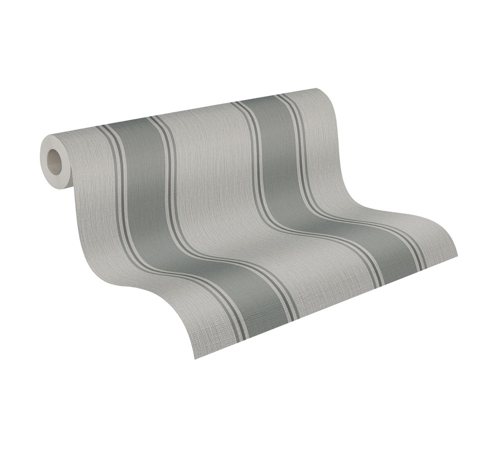 Papier peint Rayures Rétro gris plomb gris éléphant - Metropolis Michalsky 6 de Livingwalls ROLL | Réf. AS-399833