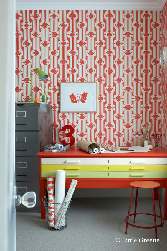 Lavaliers Atomic - Papier peint Retrospective Papers de Little Greene AMB