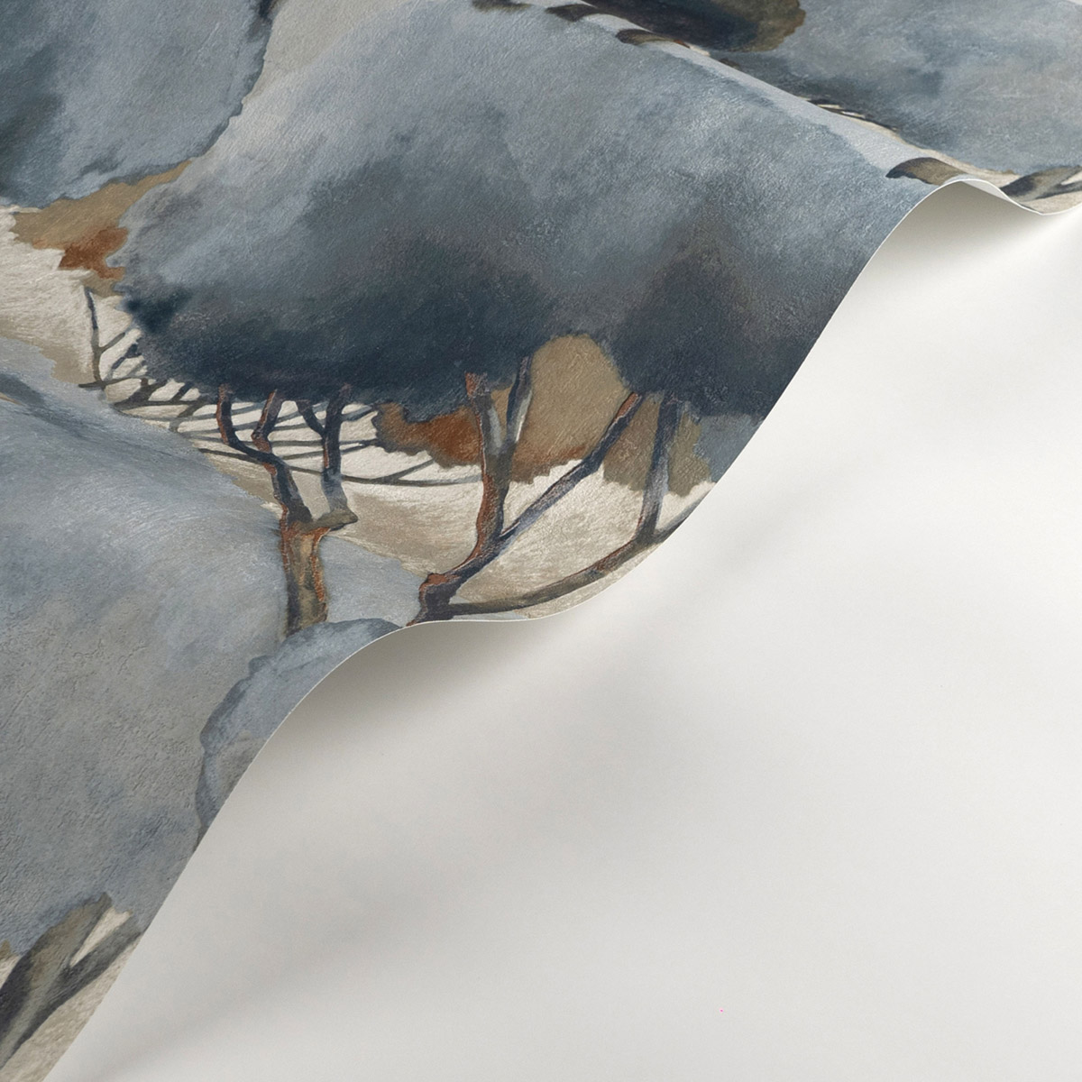 Papier peint Forêt des Landes bleu orage - Sentier des Dunes de Casadéco AMBV | Réf. SENT200926312