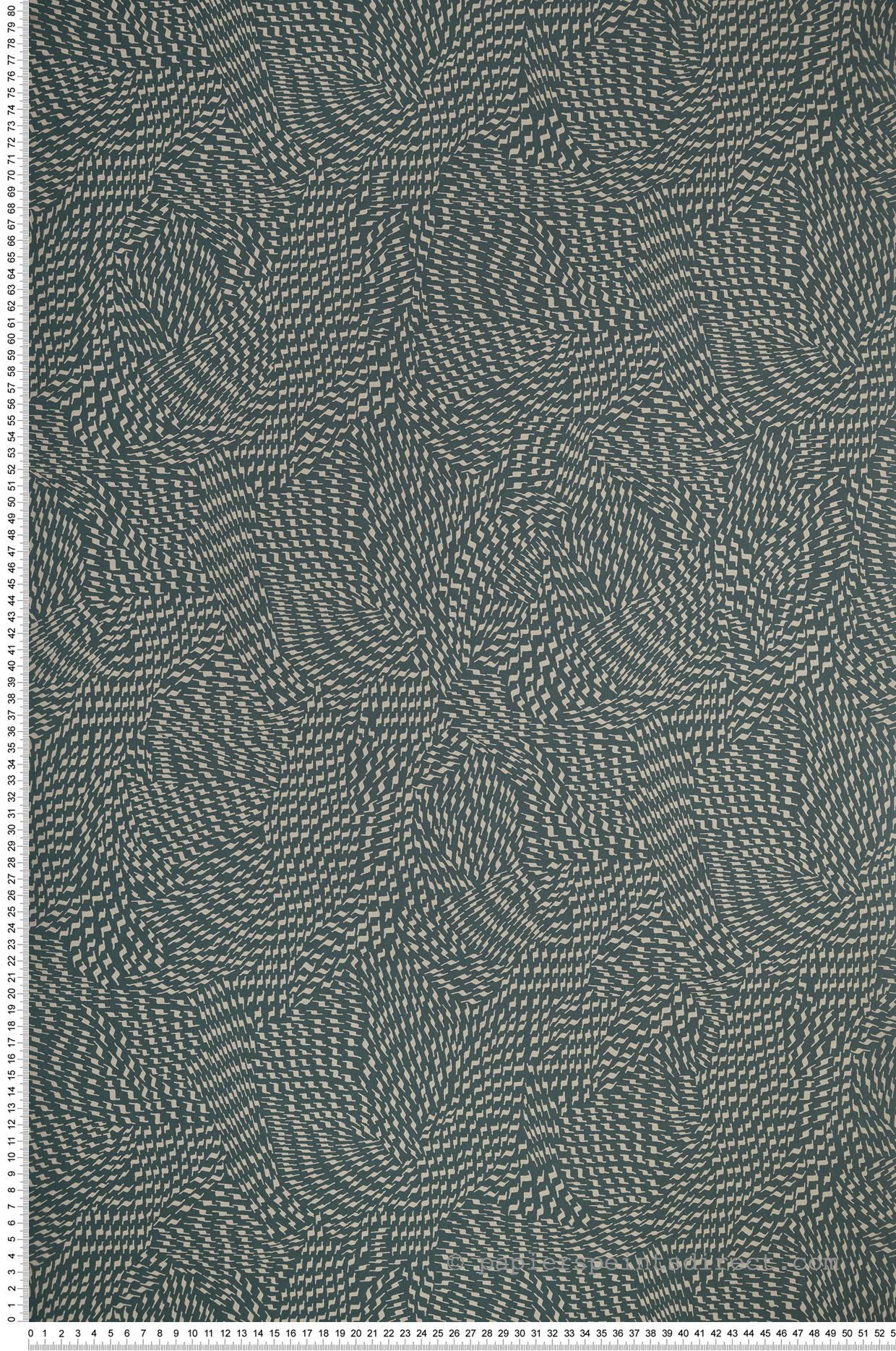 Papier peint Illusion 3D Passy vert de gris beige - Square Jasmin de Casamance | Réf. CAS-75722854