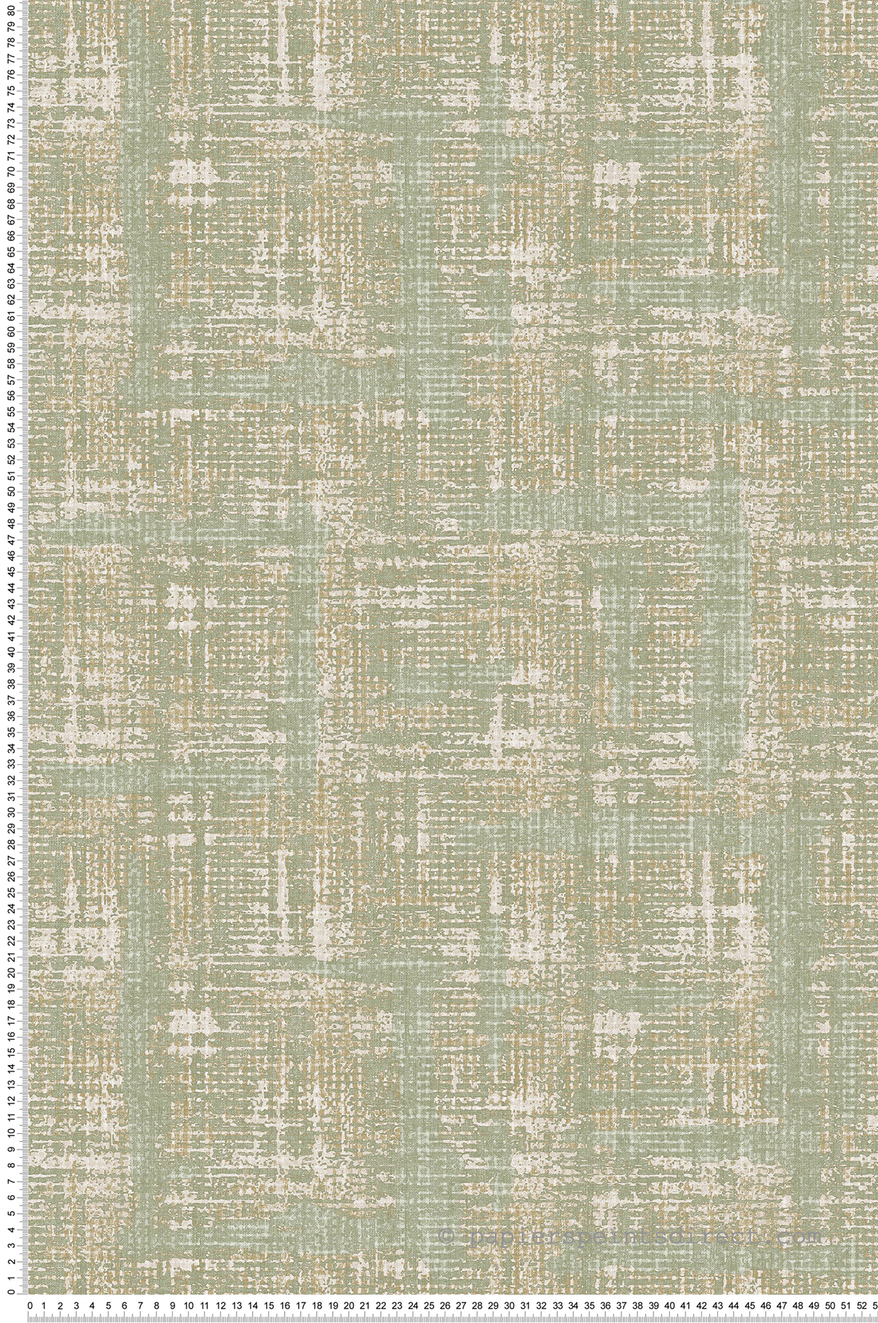 Papier peint Lamba Effet Toile vert beige - Fidji de Lutèce | Réf. LTC-8510-4