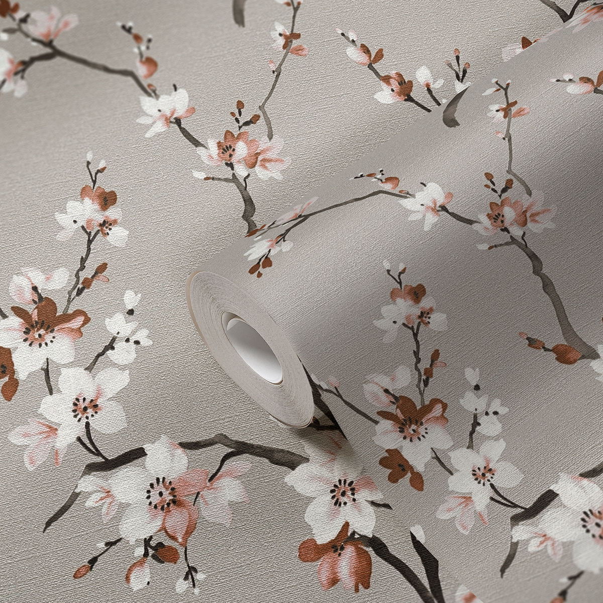 Papier peint Fleur de Cerisier Japonaise gris - Desert Lodge de Livingwalls | AMB Réf. 38520-4