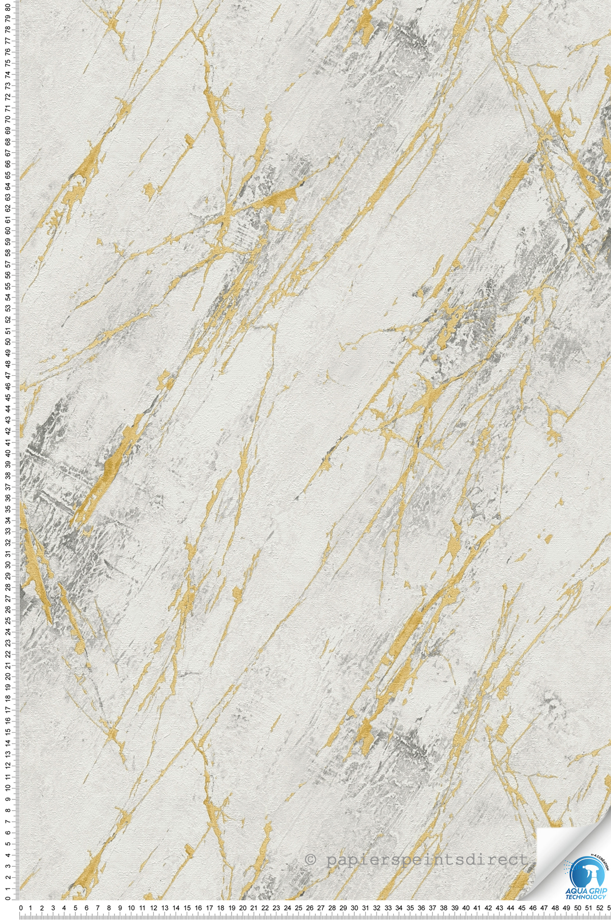 Papier peint préencollé Marbre Matière Arts gris doré - Designdrop d'A.S. Création | Réf. AS-784581
