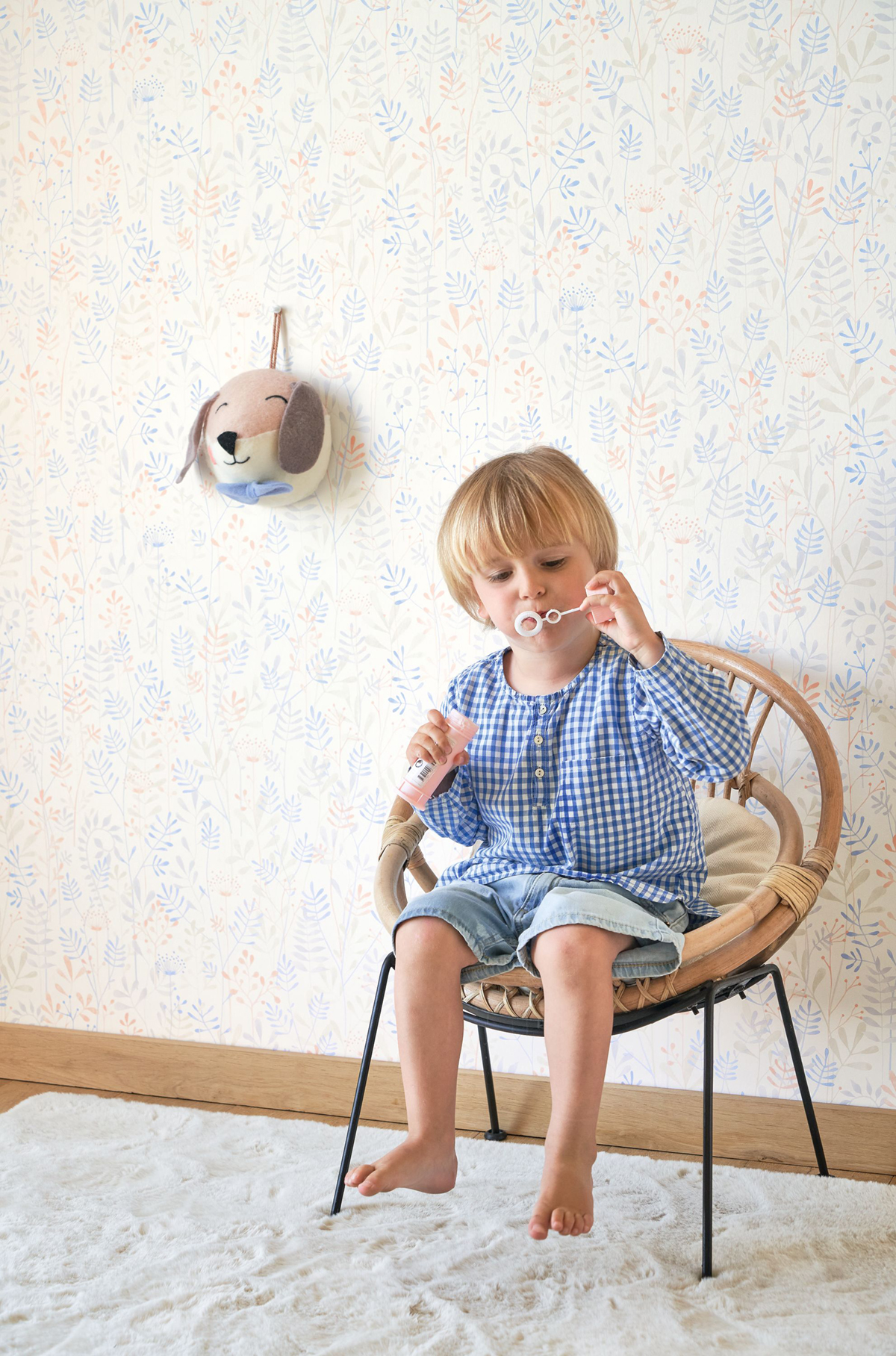 Papier peint Feuillage Enfantin bleu rose - Once Upon A Time de Casadéco AMB2 | Réf. OUAT88326782