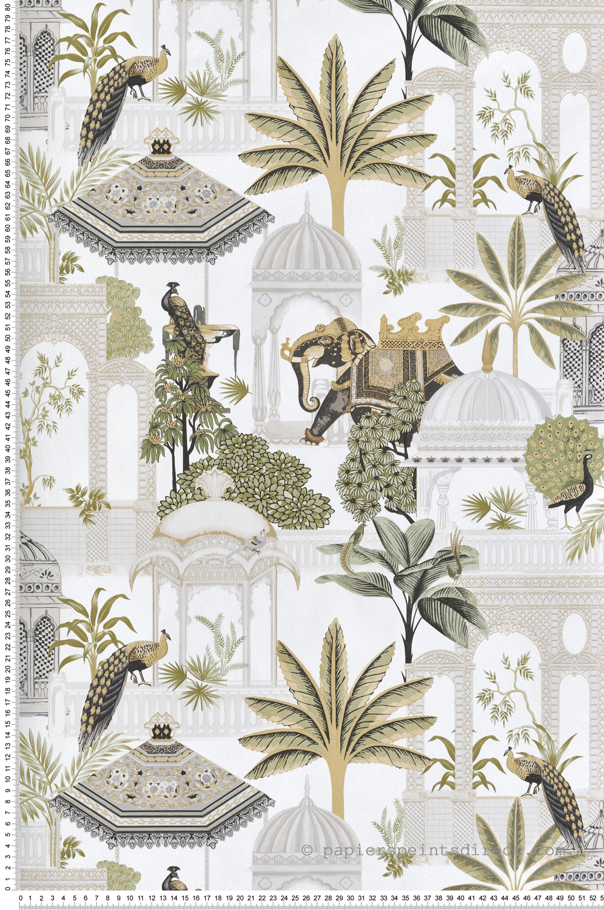 Papier peint Parc Botanique vert beige - Maison Paradis de Lutèce | Réf. LTC-MP15537