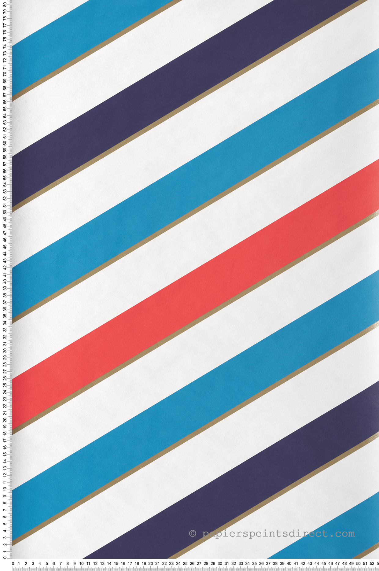 Papier peint Rayure Diagonale rouge et doré - Pop d'Ugépa |  Réf. UGP-M47010