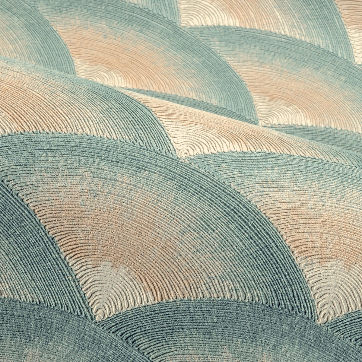 Papier peint Eventail Nami céladon lin - Légendes de Casamance | Réf. CAS-70091120