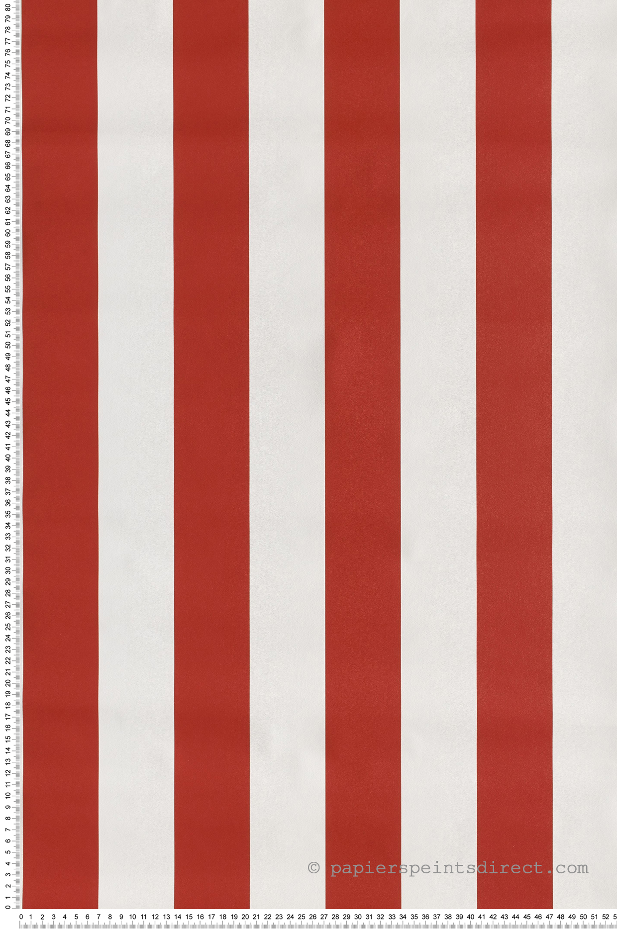 Papier Peint Rayures classiques rouge-blanc - Jeux de rayures 2 de Lutèce  | Réf. LTC-G67525