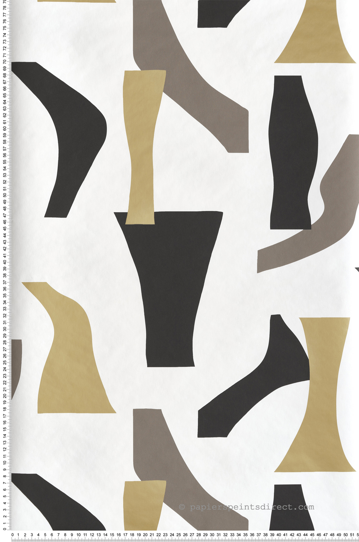 Papier peint adhésif Forme Découpage noir doré - Les Adhésifs de Lutèce | Réf. LTC-PSW1059RL