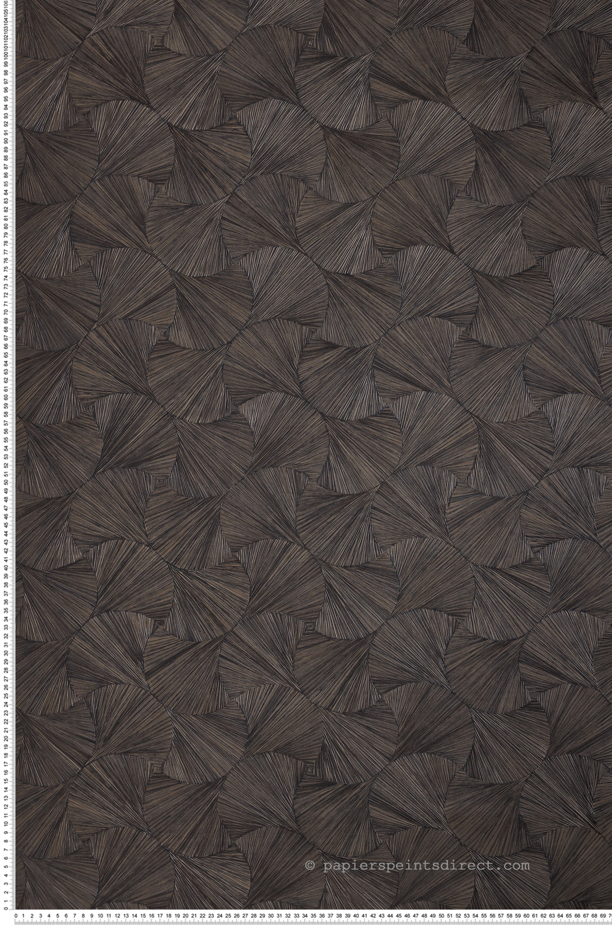 Papier peint Ecaille Végétale Lombok gris noir - Archipel de Casamance | Réf. CAS-75321528