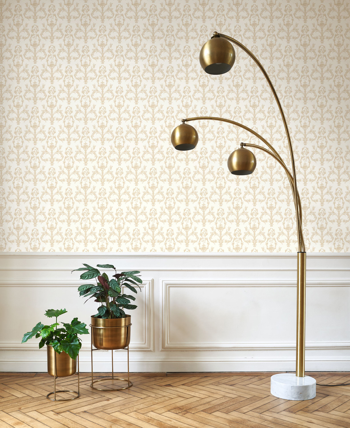 Papier peint Cherubin Seraphin beige sable - Les Belles Toiles De Jouy 2 de Casadéco | Réf. BTJD201711111