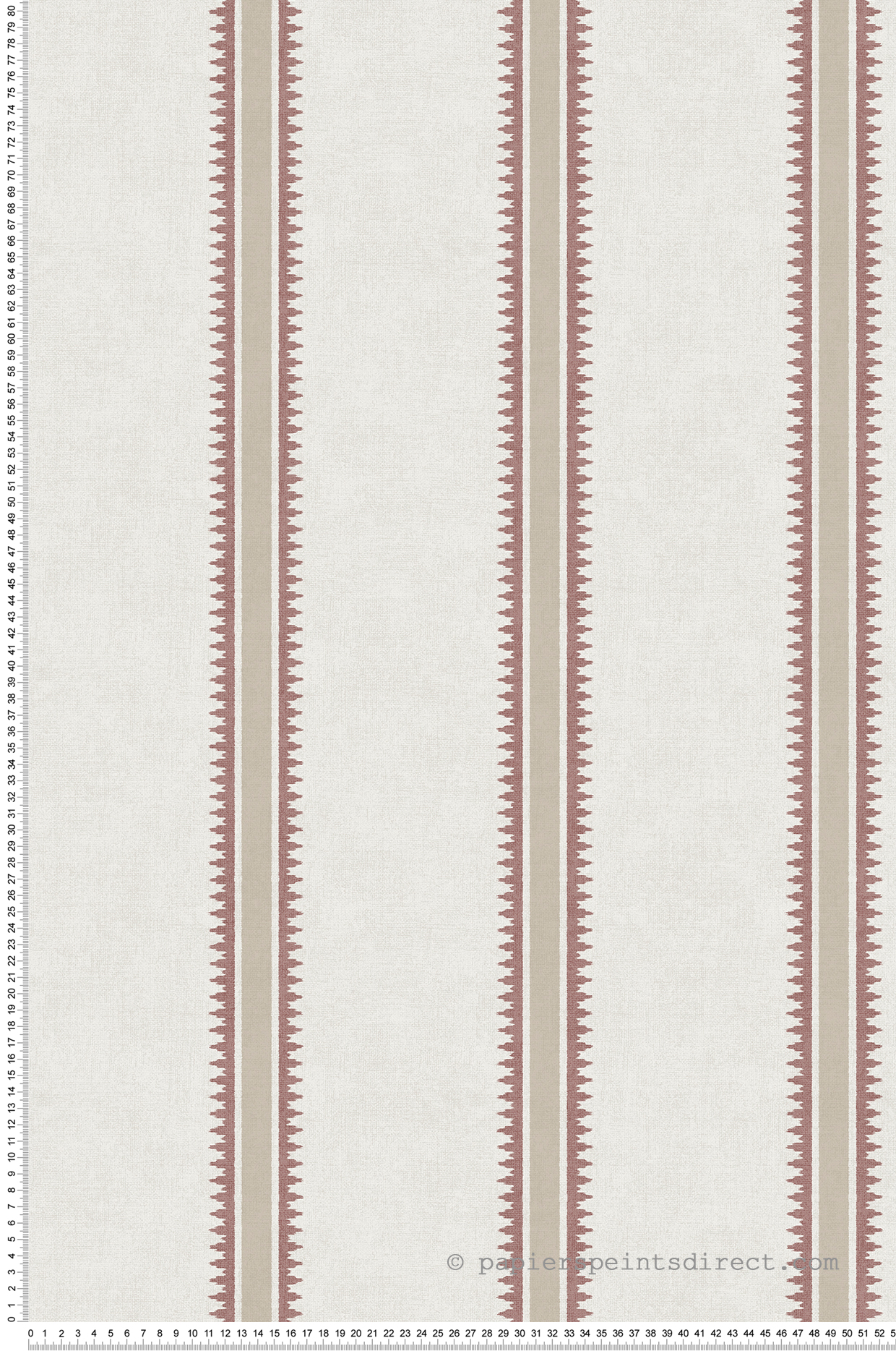 Papier peint Rayure Indienne terracotta - Aristide de Lutèce | Réf. LTC-3857-4