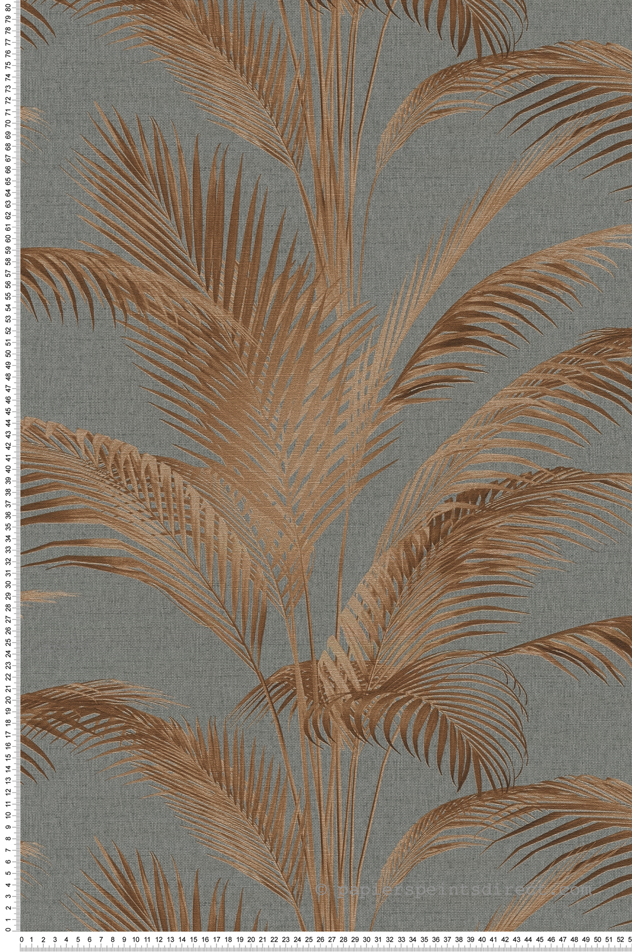 Papier peint Palme Moderne Urbain cuivré bleu gris - Metropolis Michalsky 6 de Livingwalls | Réf. AS-399803