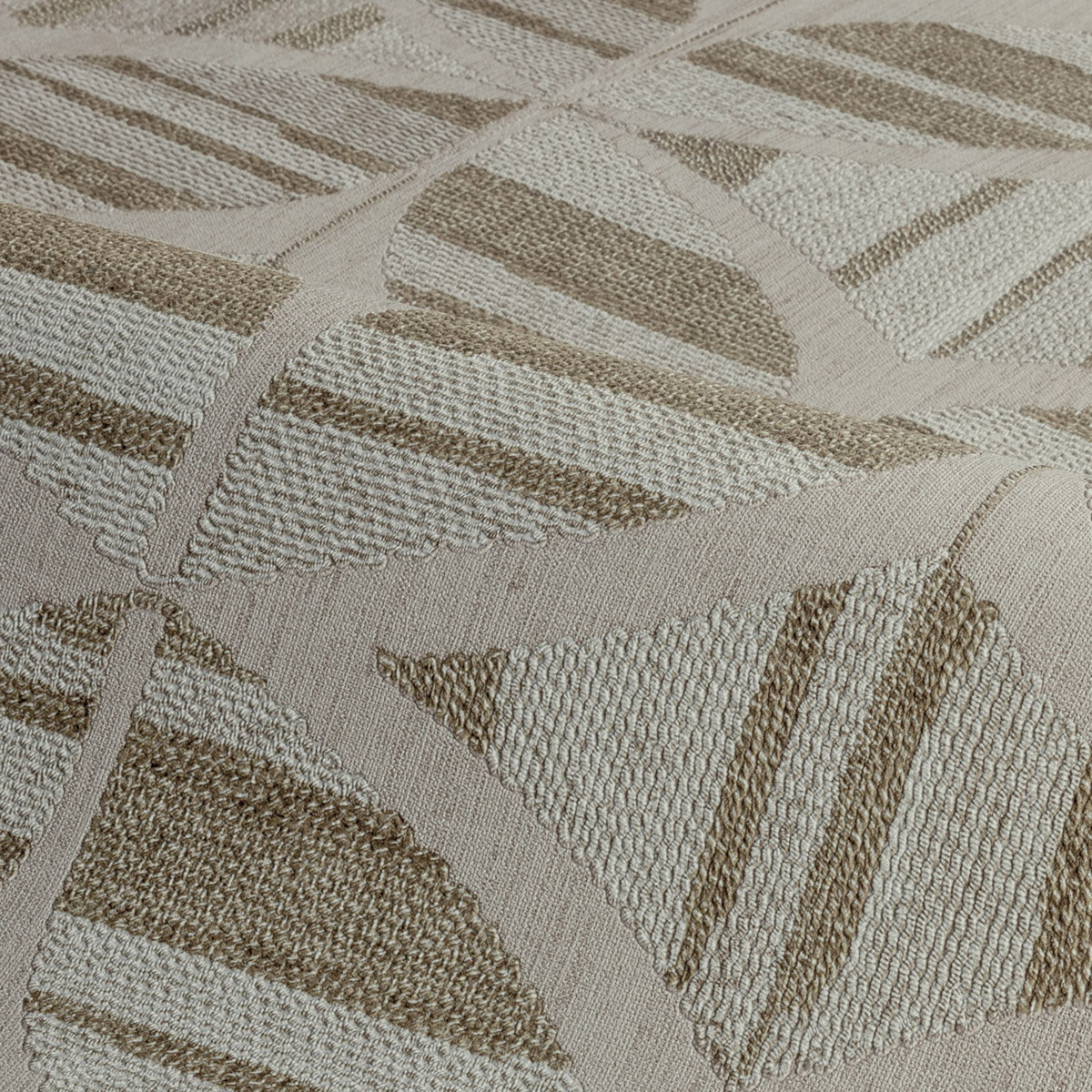 Papier peint Géométrie Tressée Filandra kaki lin - Broderies de Casamance AMB VAGUES | Réf. CAS-76982344