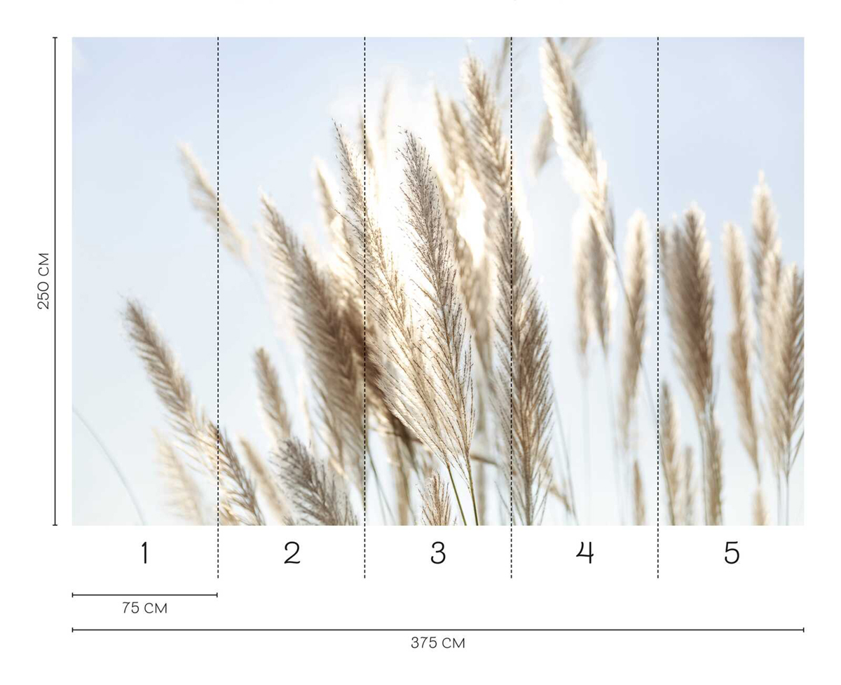 Papier peint panoramique Pampas Ciel bleu - Wall Love d'A.S. Création REGLE | Réf. DD129604