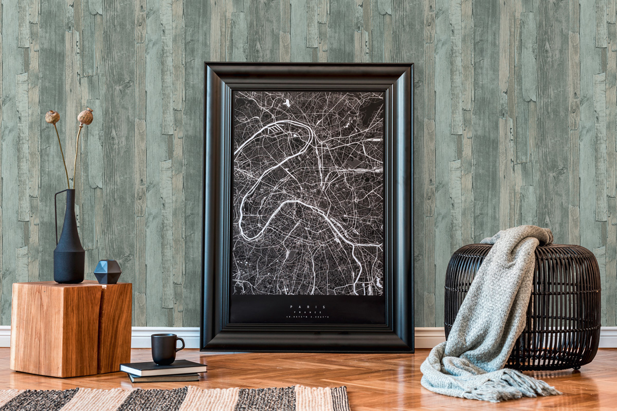 Papier peint Planche Bois bleu - Elements 2 d'A.S. Création | Réf. AS-954055