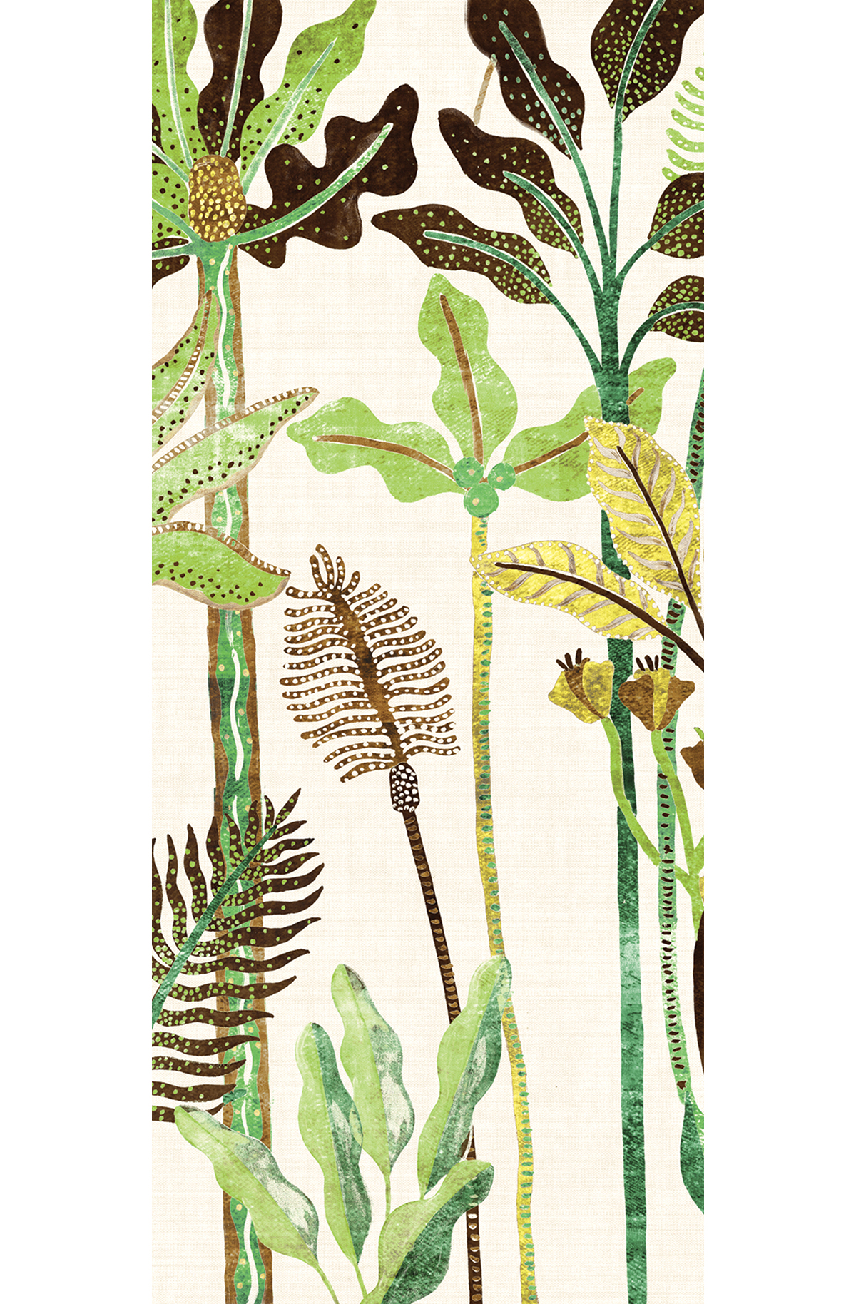 Papier peint panoramique Arbres Tropicaux Parque vert - C H300 - Havana de Masureel | Réf. MAS-DGHAV2023