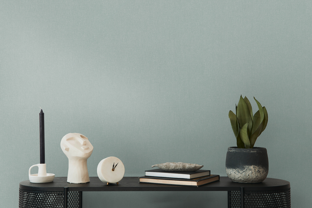 Papier peint Uni Toile vert sauge - Pure Elegance d'A.S. Création | Réf. AS-397751