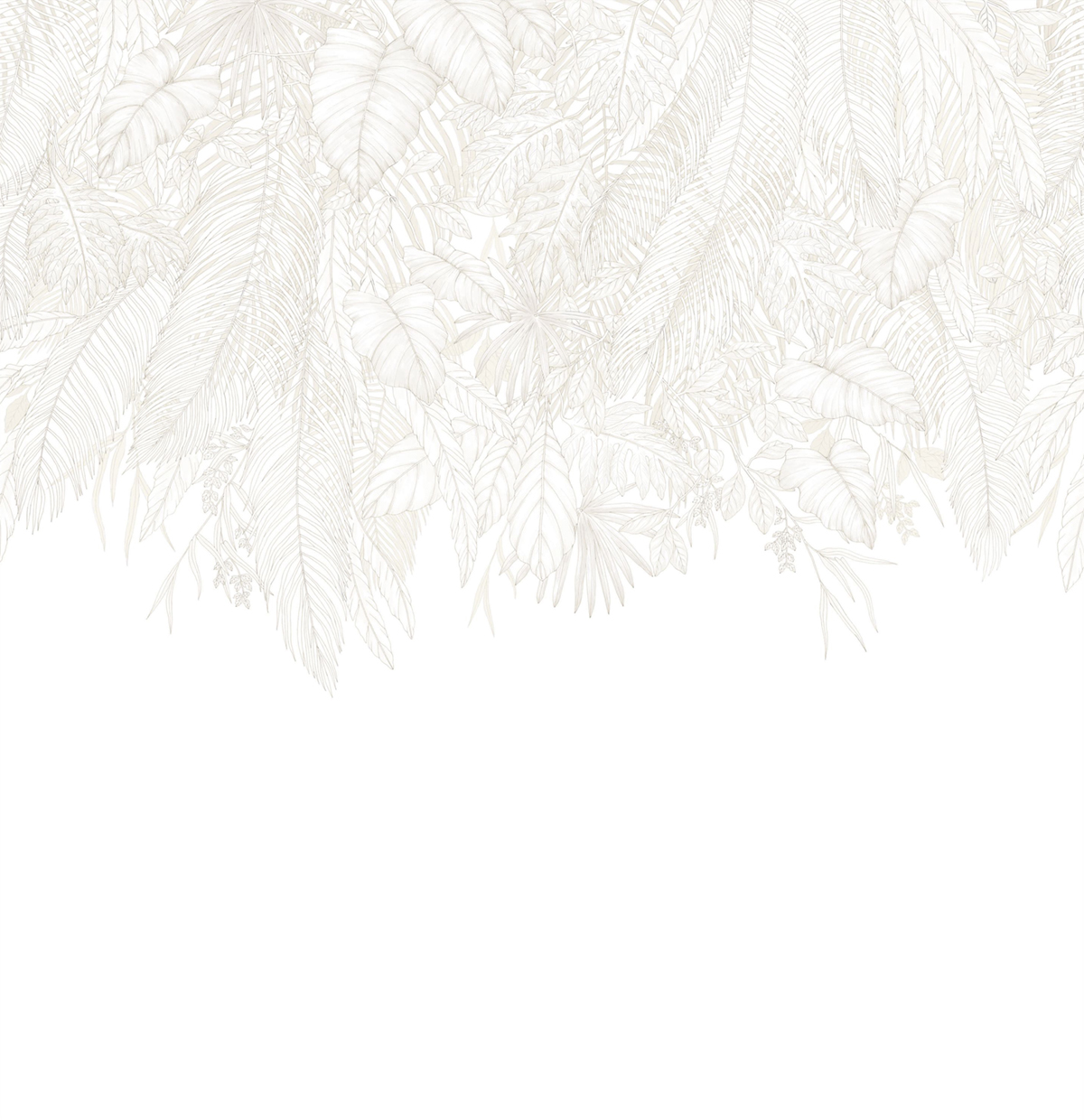 Papier peint Panoramique Jungle Tropicale Descendant blanc 300X310 - Moonlight 3 de Casélio | Réf. MNL3107260009