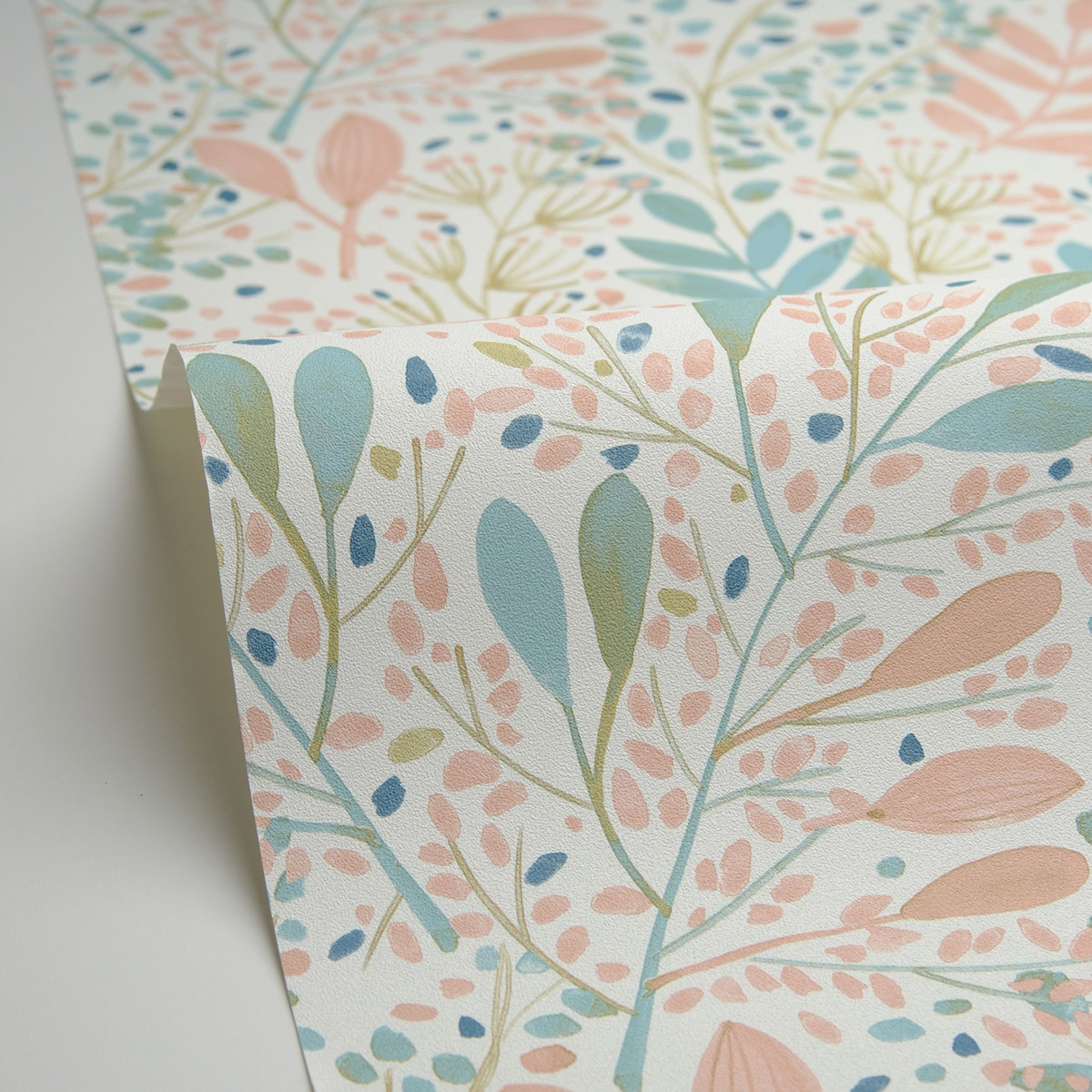 Papier peint Feuilles Joy rose bleu - Green Life 2 de Casélio AMB4 | Réf. GNL2101690458