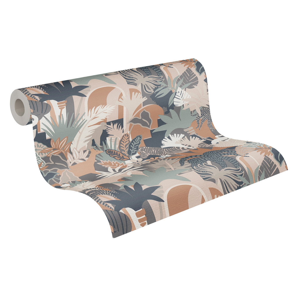 Papier peint Animaux Tropical Forest bleu vert - Antigua d'A.S. Création AMB2 | Réf. SP15954