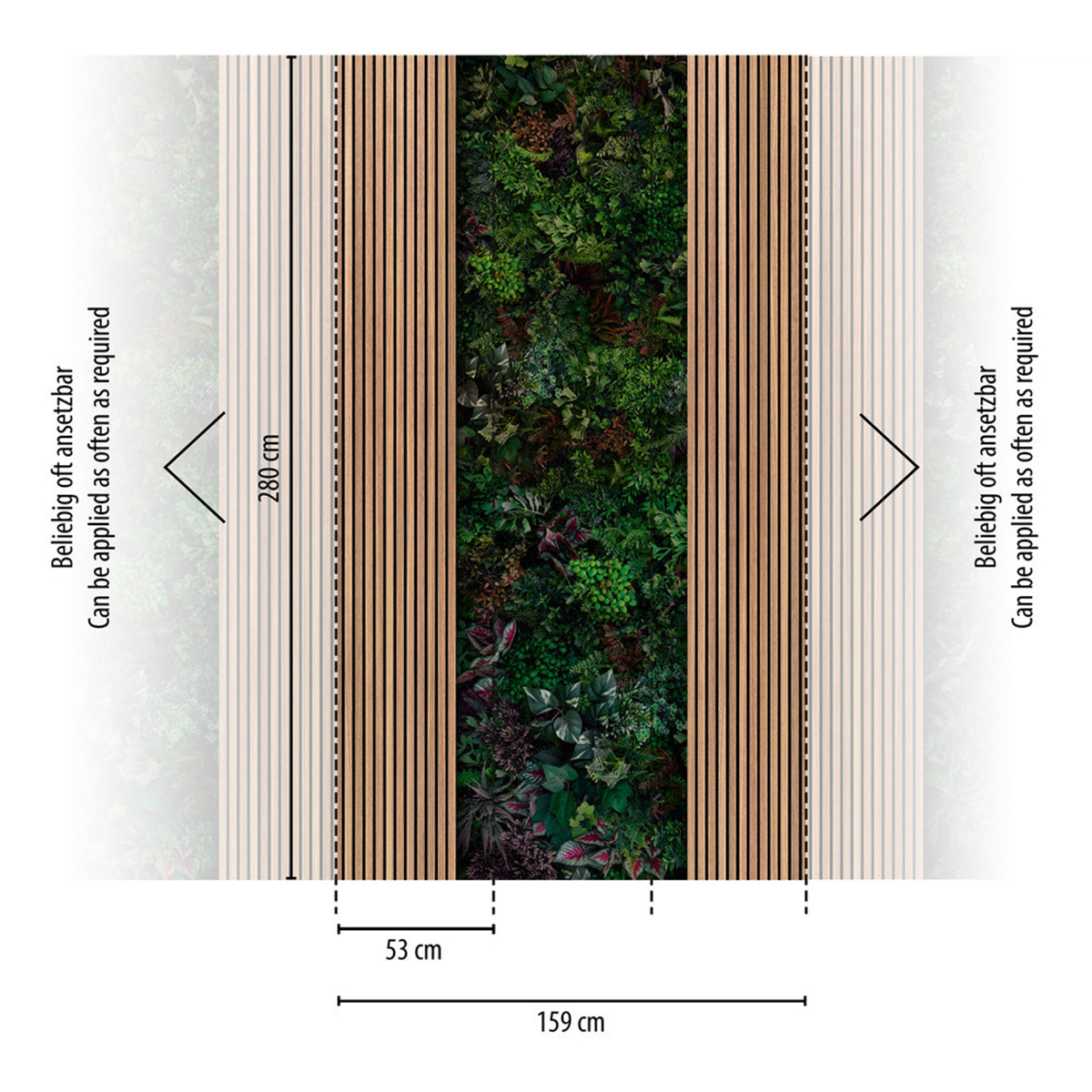 Papier peint panoramique Tasseau Bois Verdure - The Wall 3 d'A.S. Création AMB3 | Réf. AS-398521