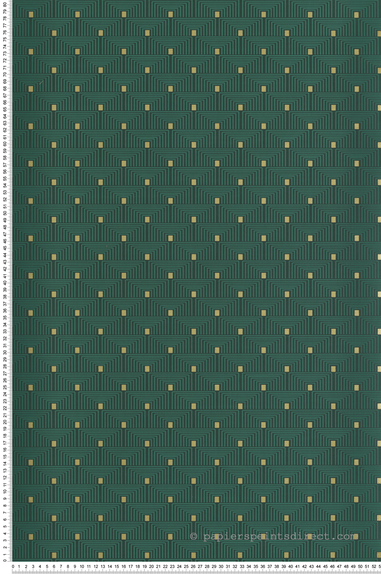 Papier peint Arcade Géométrique vert émeraude doré - Unique de Lutèce | Réf. LTC-F-PL3008