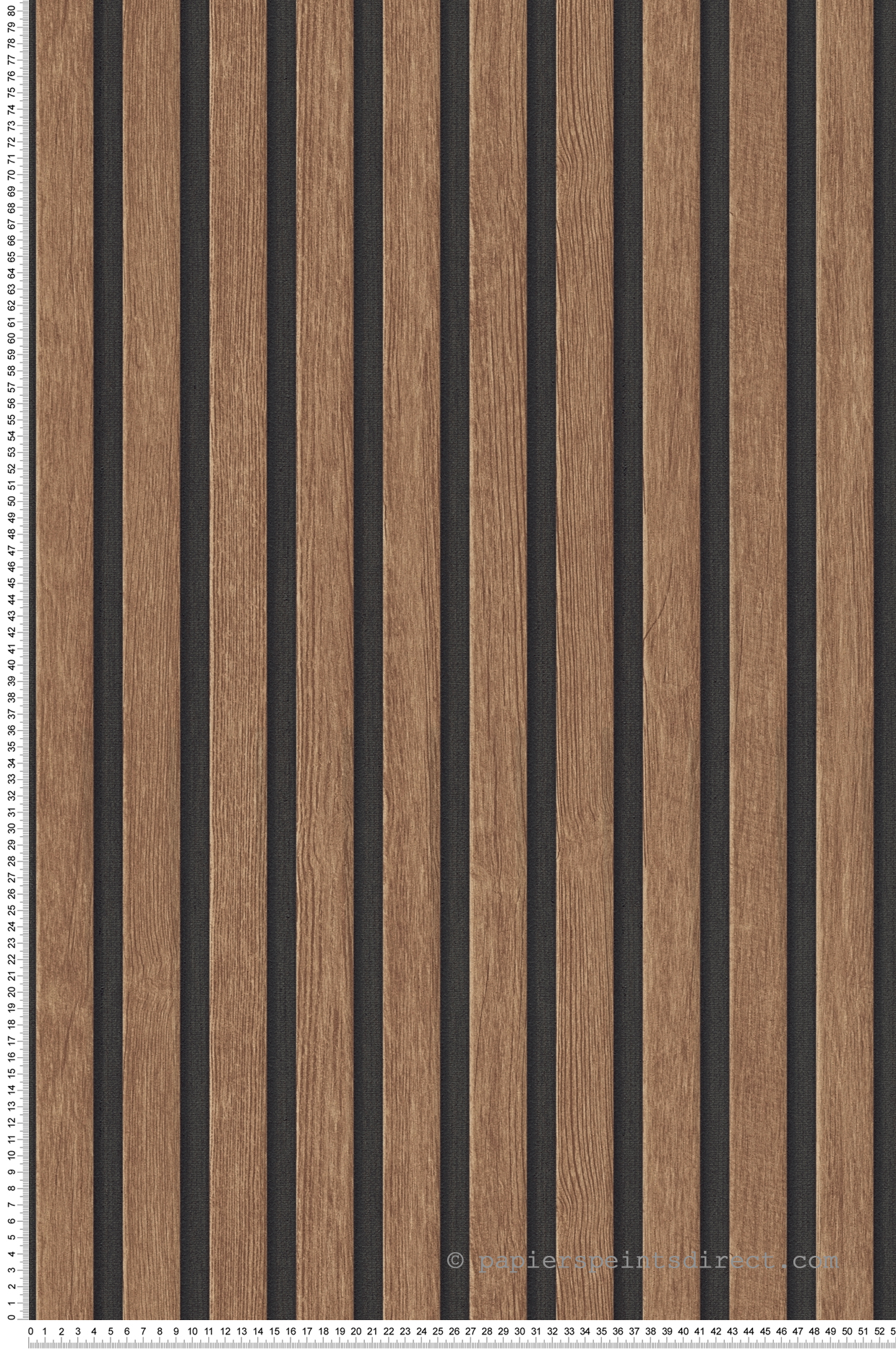 Papier peint Tasseaux Bois Chêne noir marron - Pintwalls 2 d'A.S. Création | Réf. AS-391098