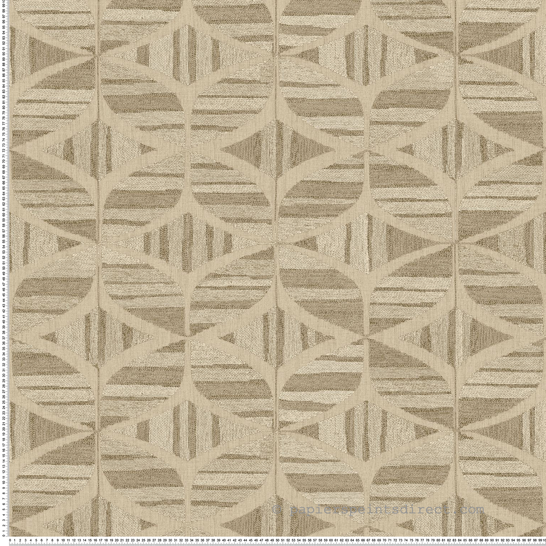 Papier peint Géométrie Tressée Filandra kaki lin - Broderies de Casamance | Réf. CAS-76982344