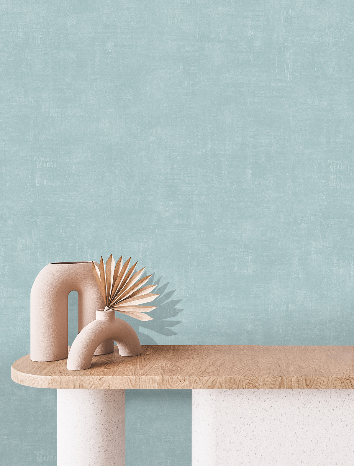 Papier peint Faux Uni Brossé bleu clair - Arty d'Ugépa | Réf. UGP-M50404