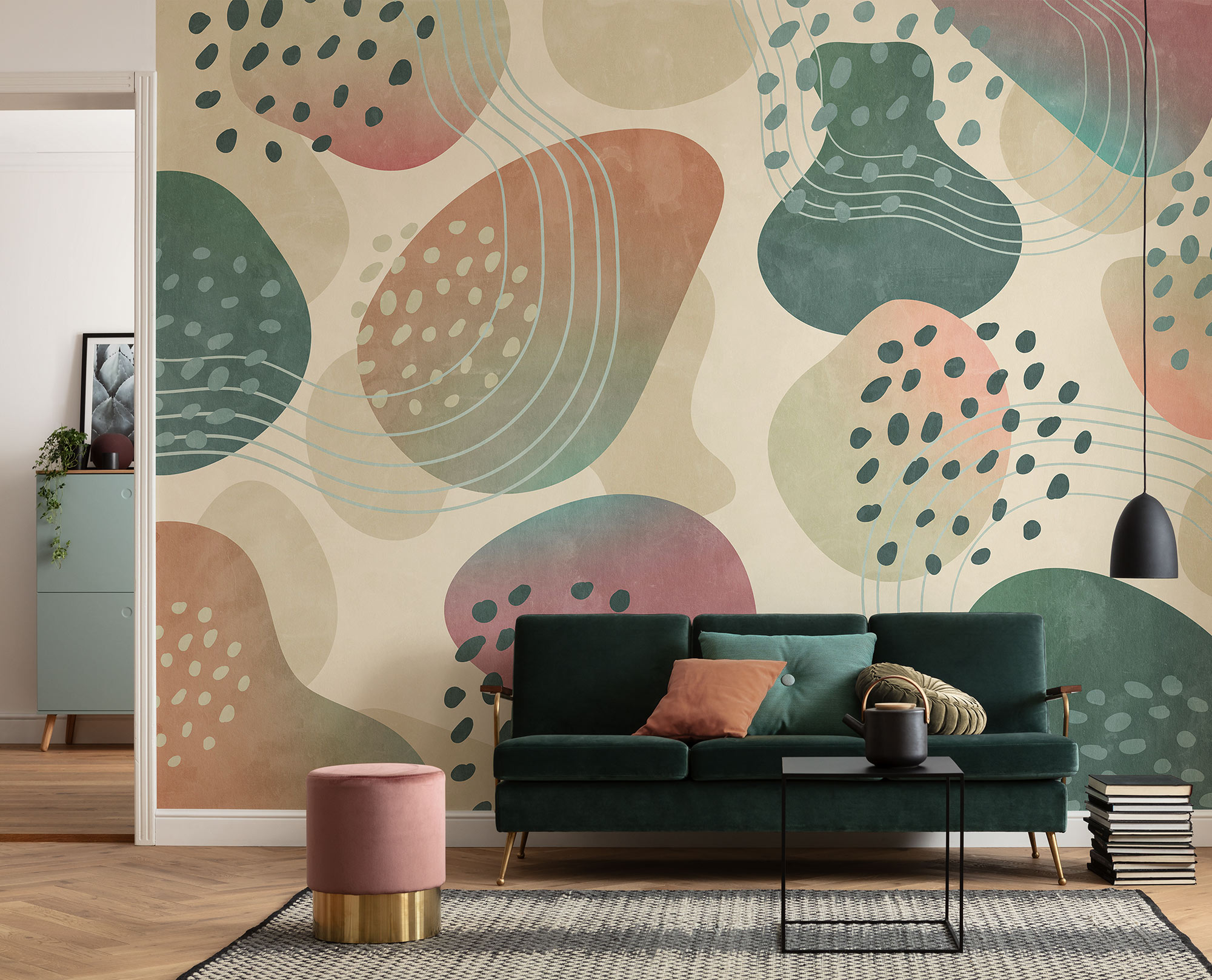 Papier peint panoramique Arrondi Bohorama - Papier peint Komar Flair