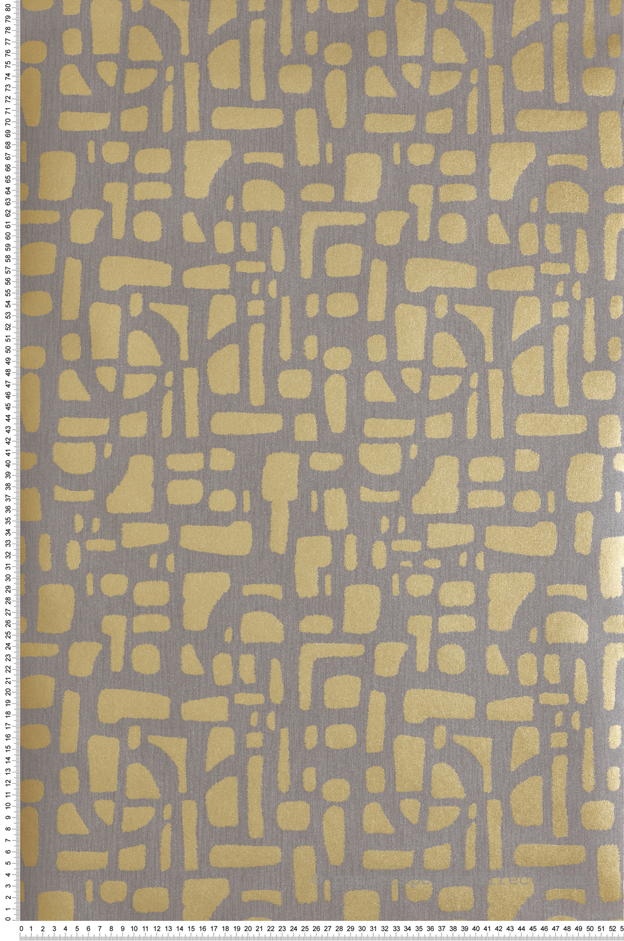 Papier peint Labyrinthe Géométrique gris doré - Attitude de Lutèce | Réf. LTC-DWP0364-03